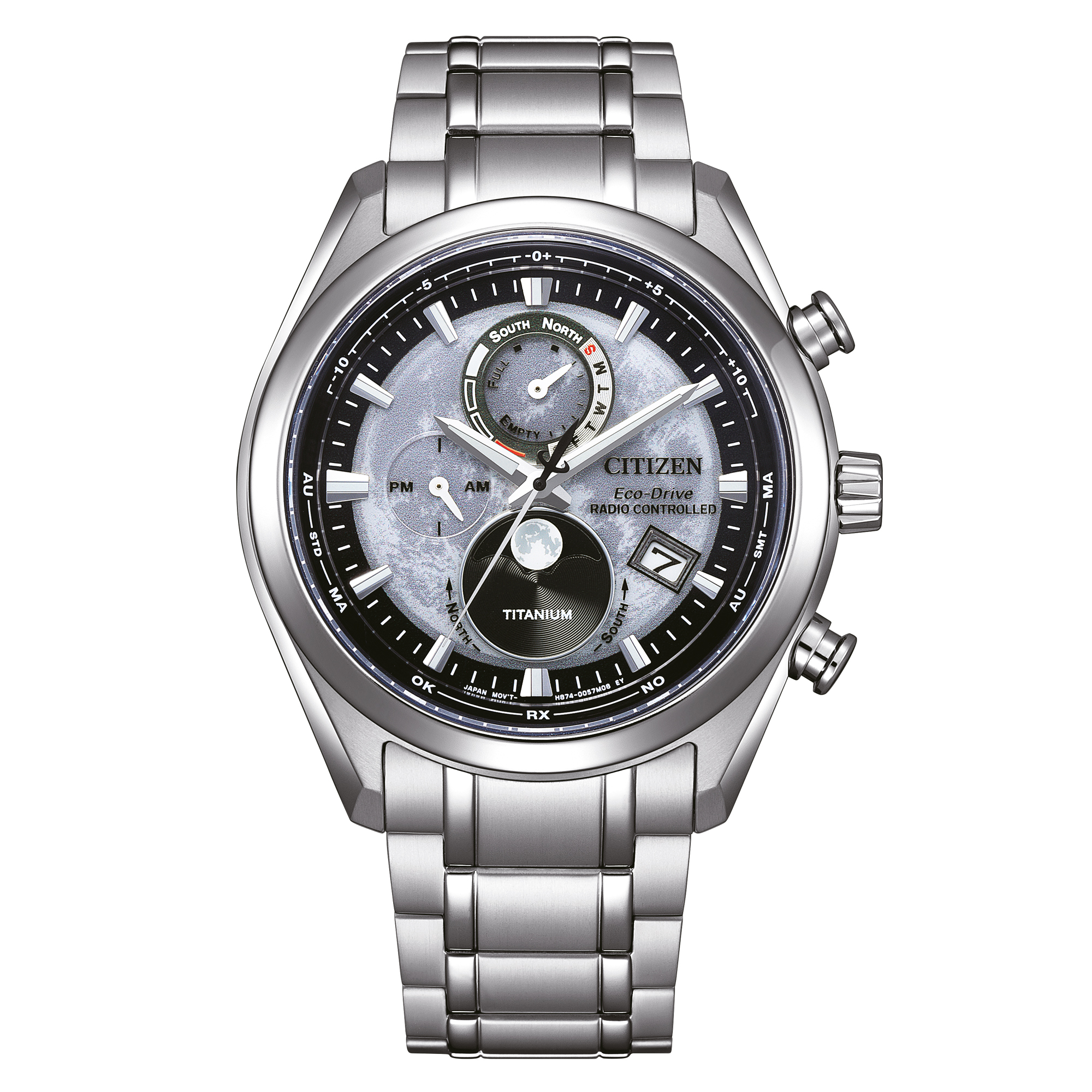 Herenhorloge Tsuki-yomi Solar Quartz 43 mm BY1010-81H