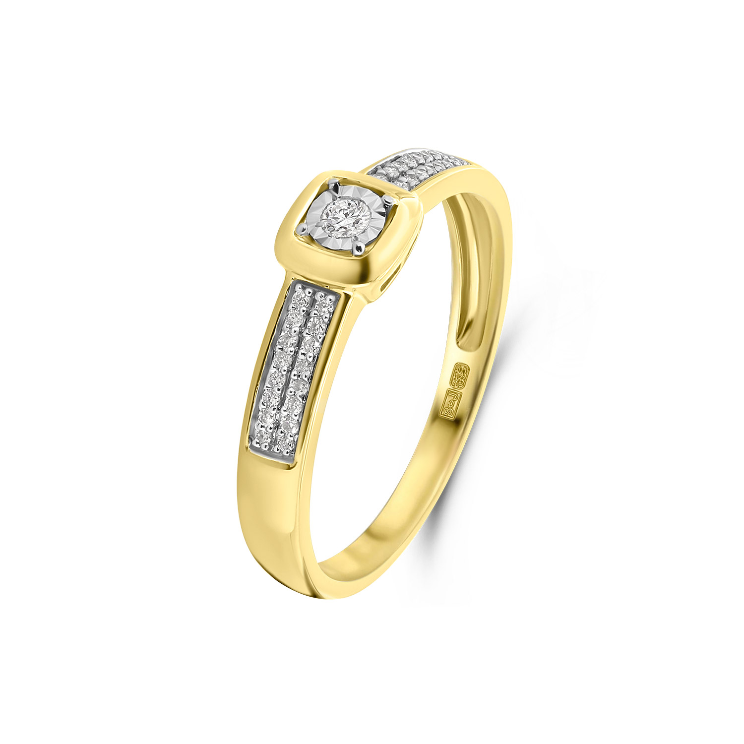 Geelgouden ring met diamant R138-RG73404-YW