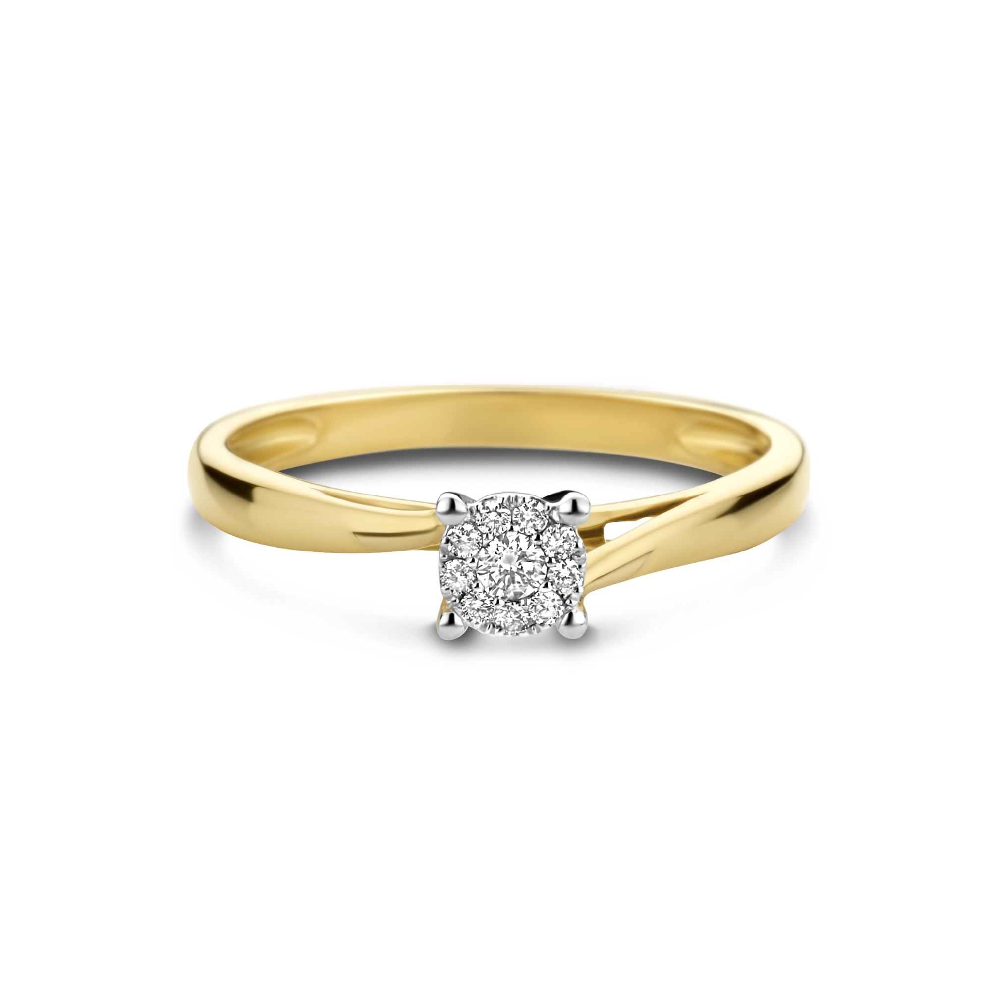 Geelgouden ring met diamanten R092-41546R012-Y