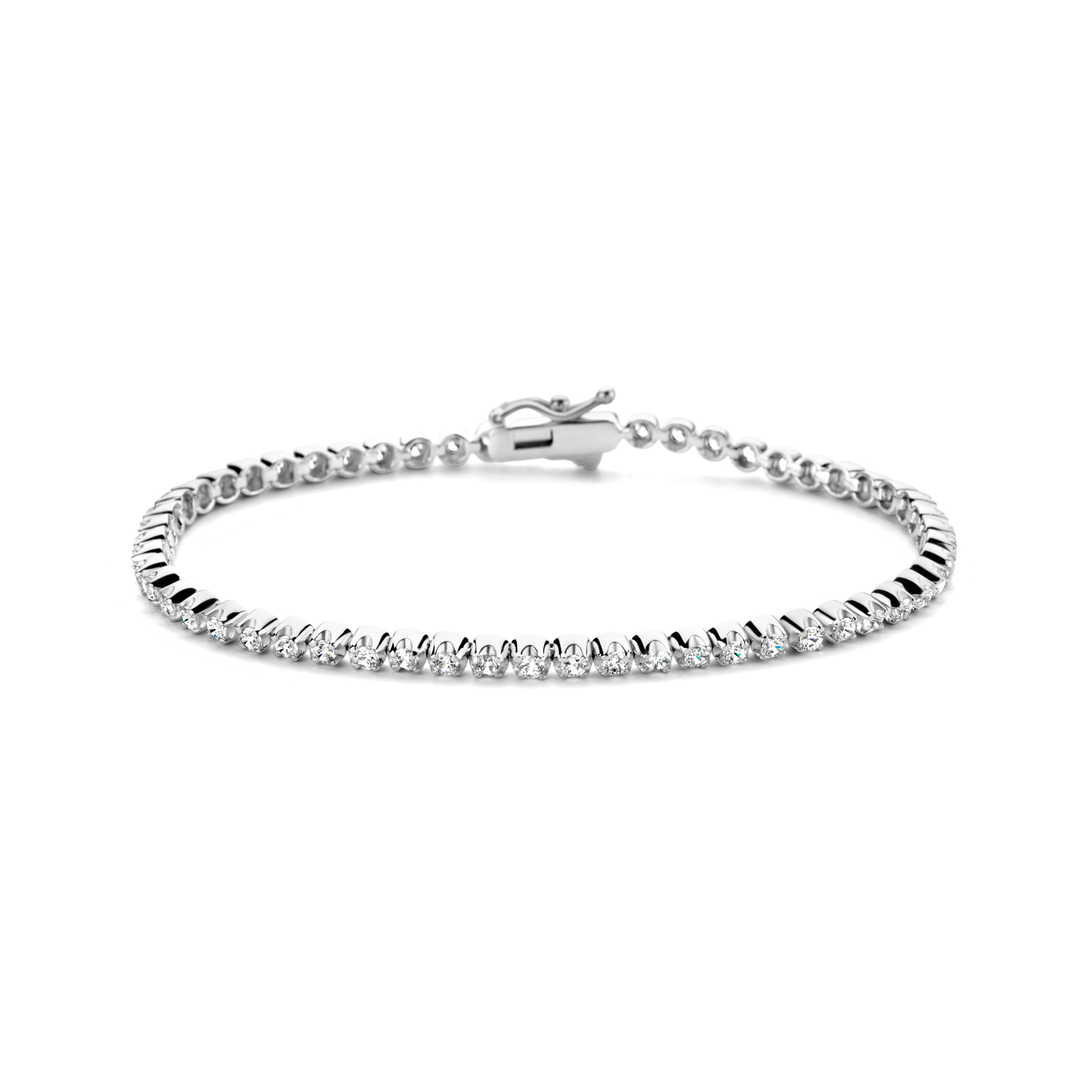 Zilveren armband met Zirkonia steentje van Sterling Zilver - Jewels by KC Zilveren armband met Zirkonia steentje van Sterling Zilver - Jewels by KC