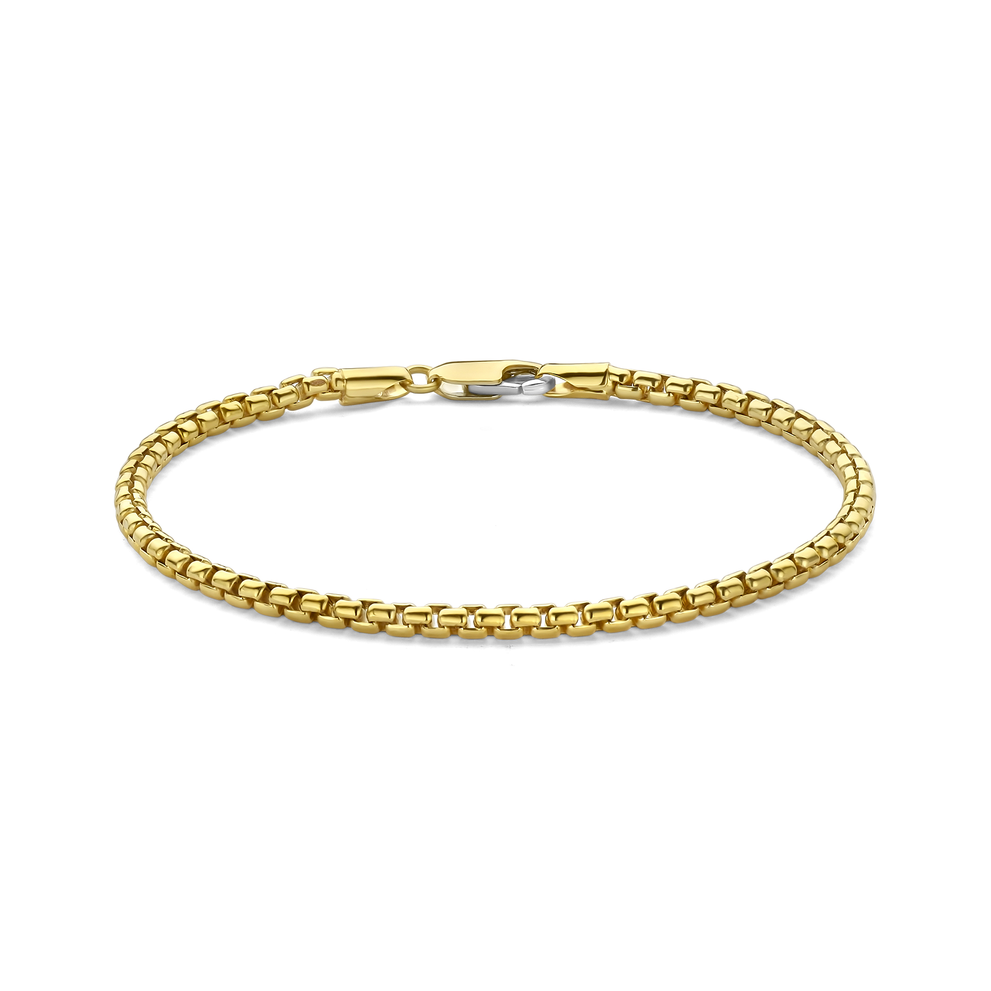Schakelarmband van goud met zilveren kern 3 mm - 40-VENR030