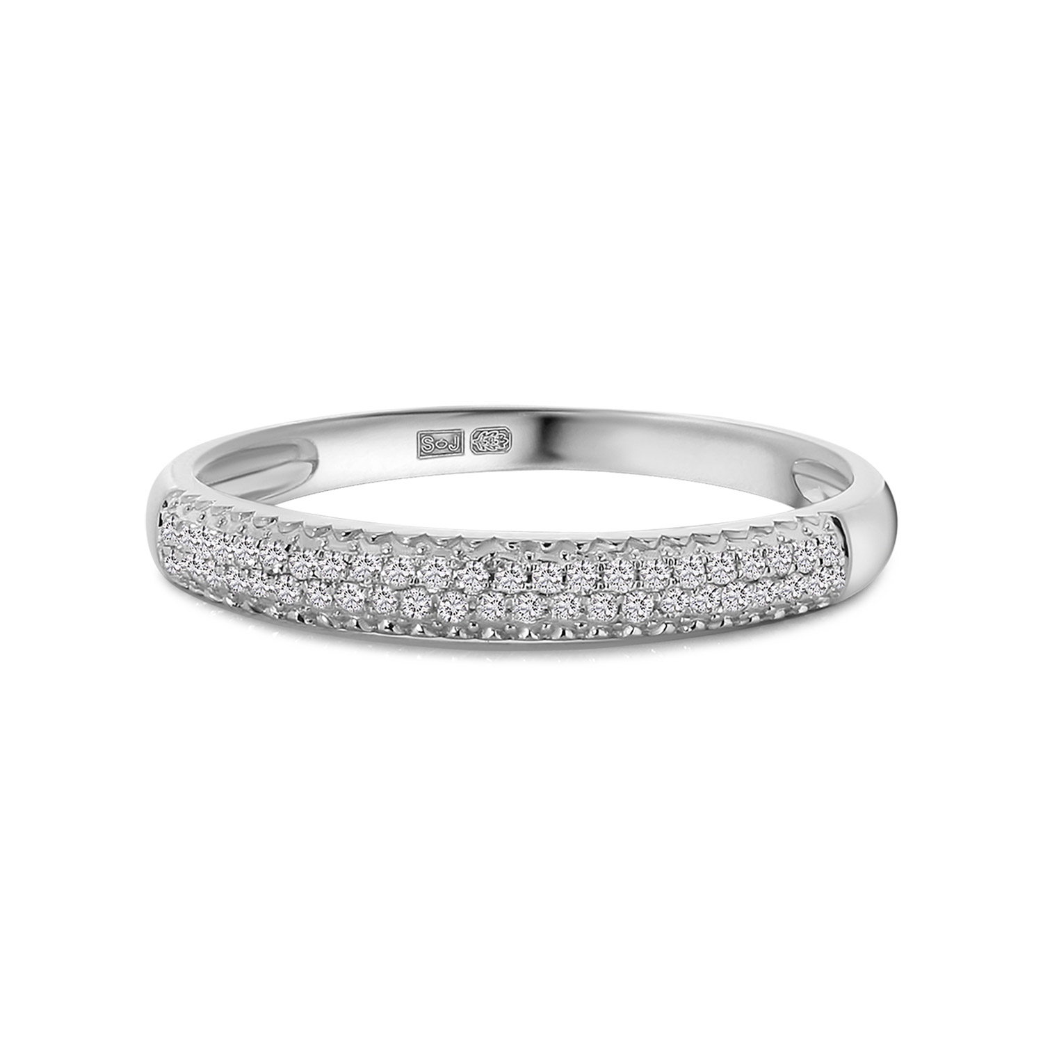 Witgouden ring met diamanten pave R382-R304431DIA14KW-W