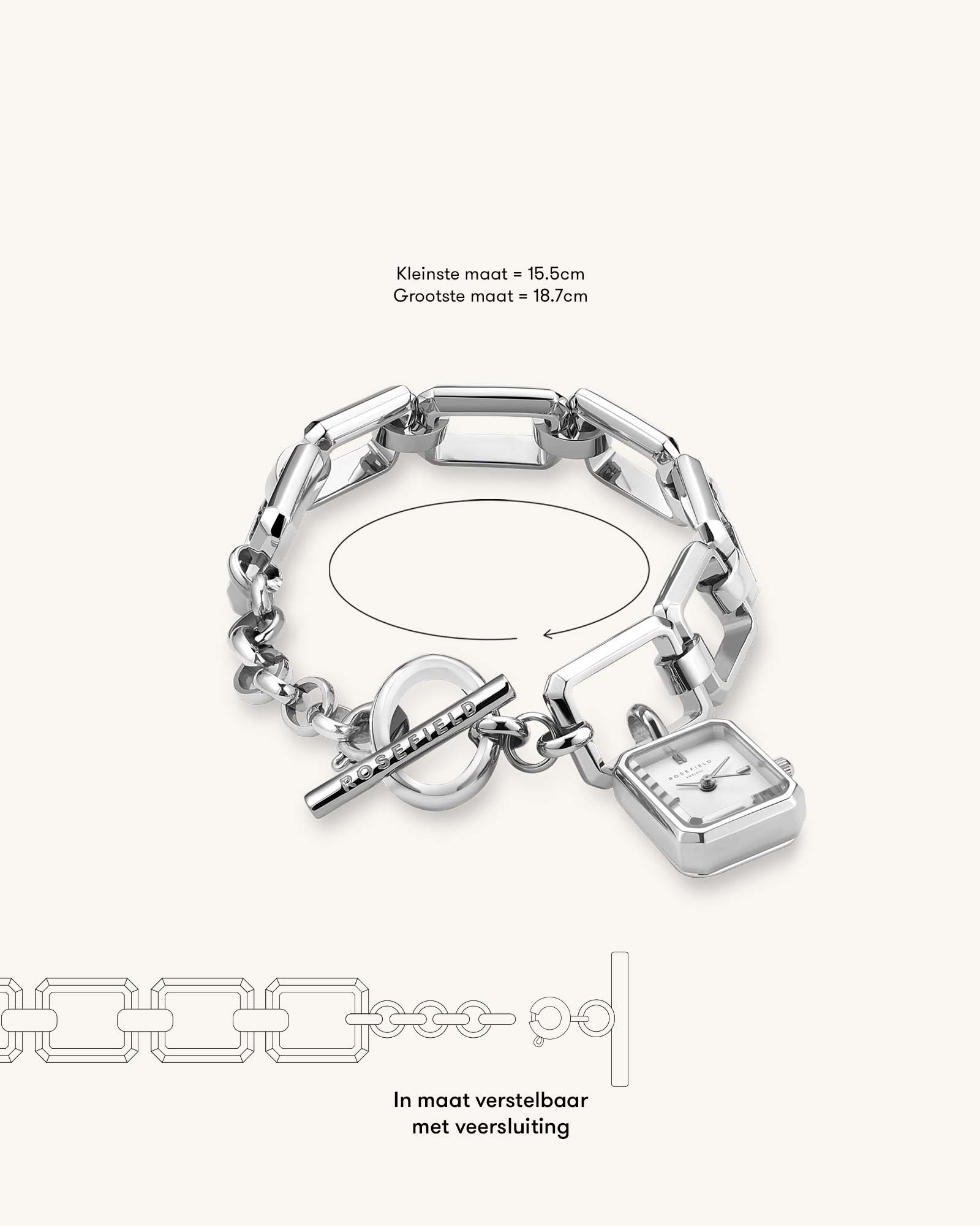 The Octagon Charm Chain Silver SWSSS-O53