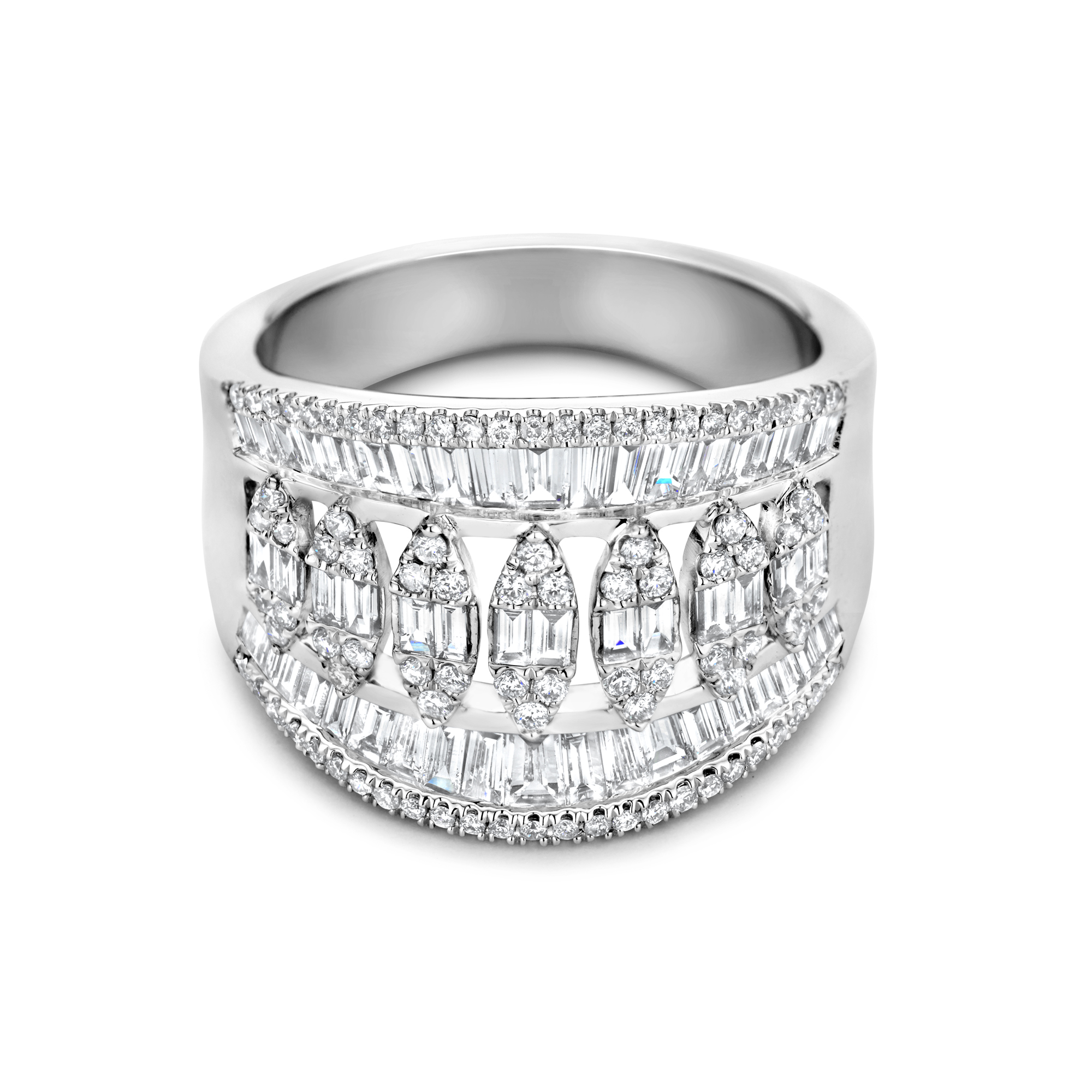 Witgouden ring met diamant R479-20210422Q-W