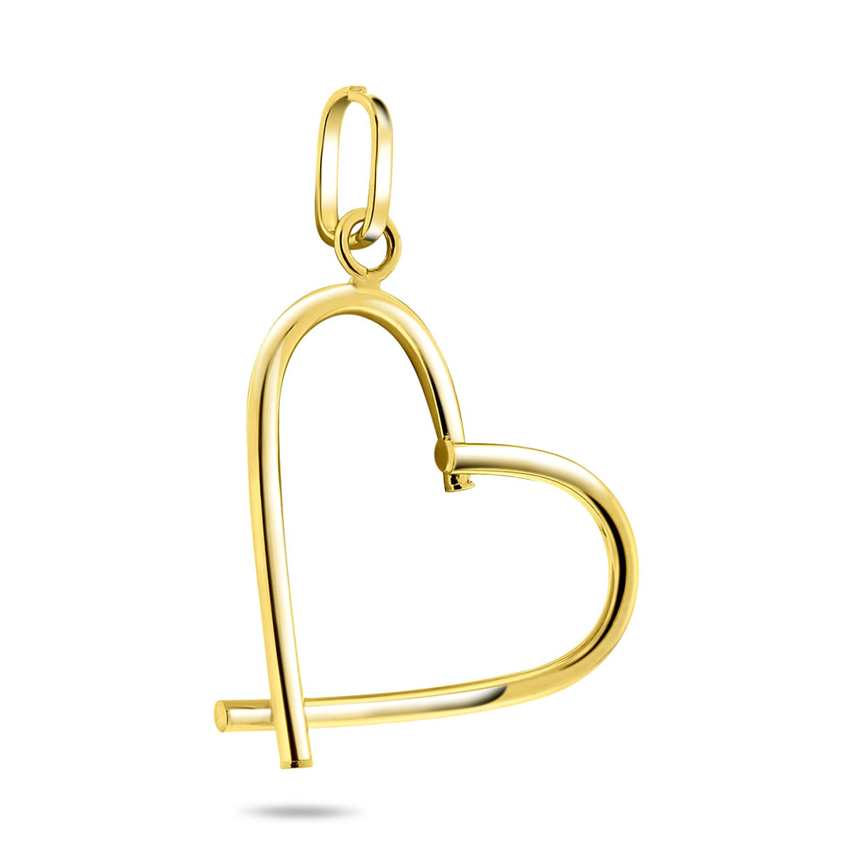 Geelgouden hanger hart