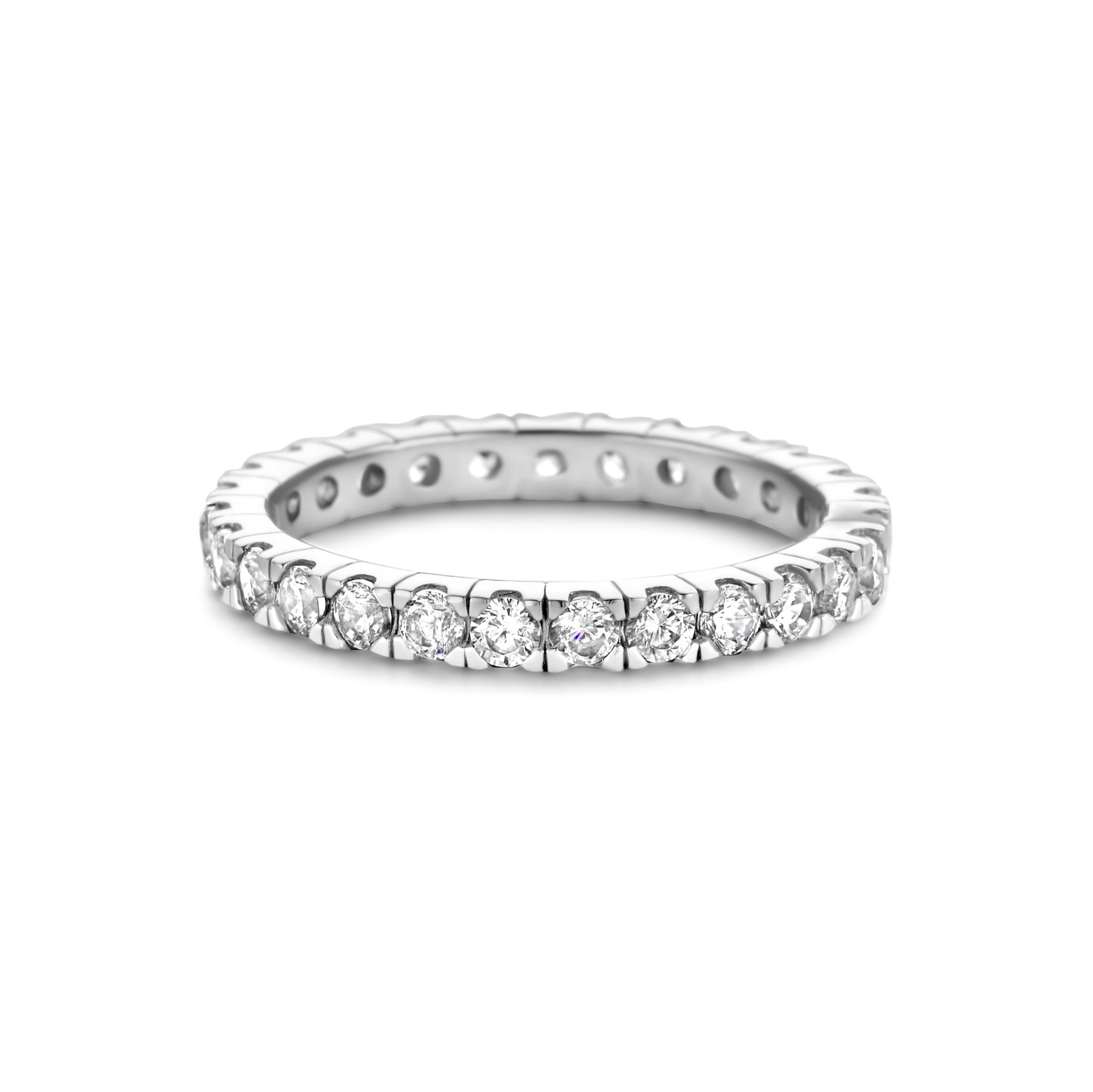 Ring Eternity sterling zilver zirkonia 2 mm - SGR12001
