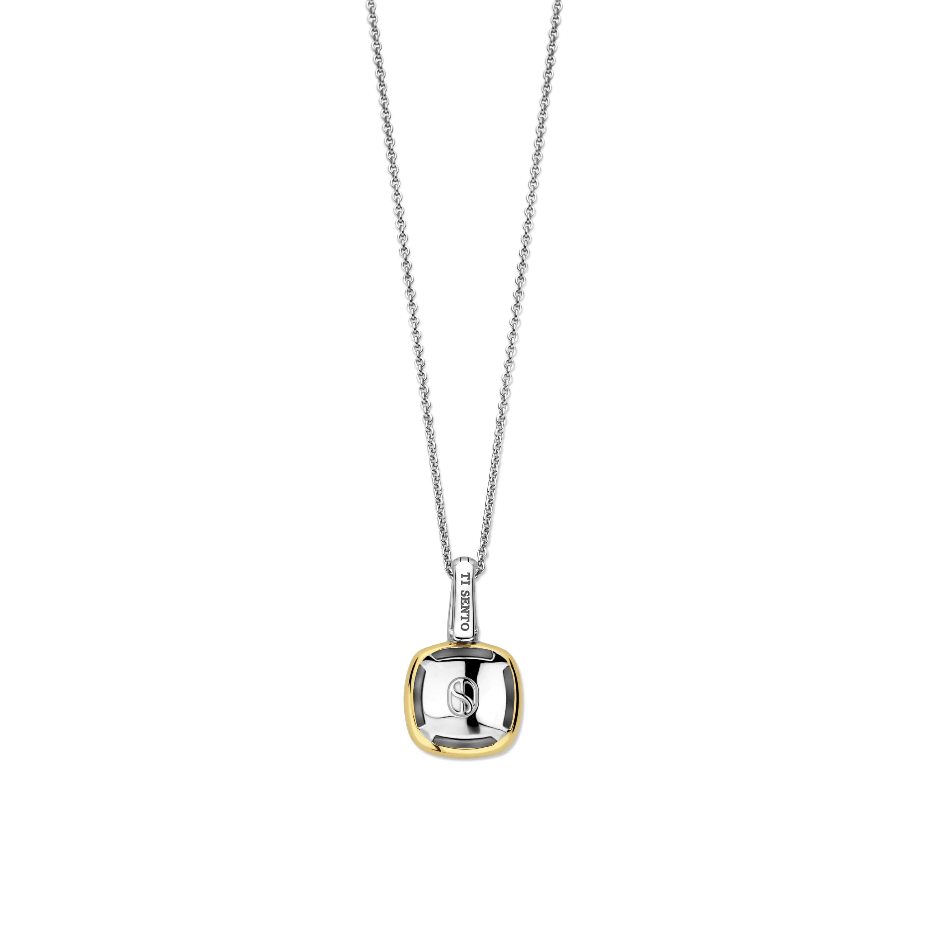 Ketting  gold plated met hanger en zirkonia - 6837ZY
