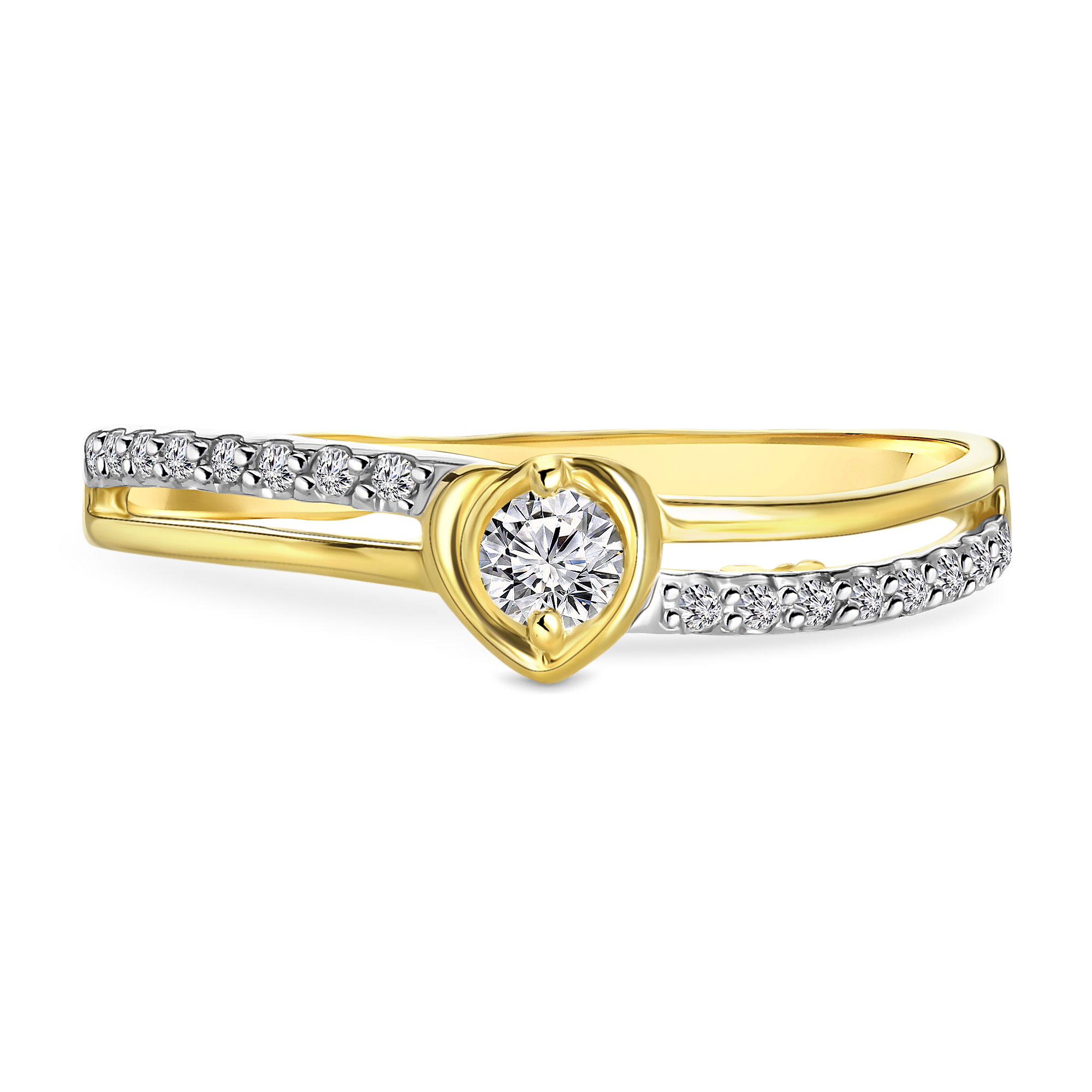Geelgouden ring met zirkonia T942015029-ZI