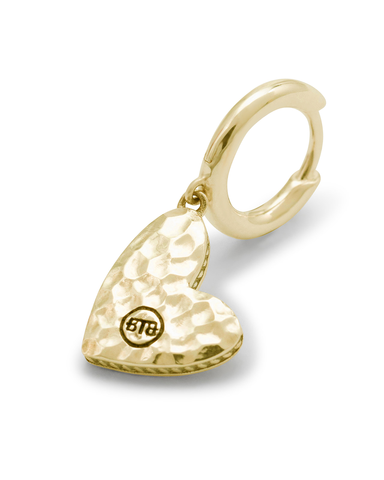 Oorring Heart enkel stuk gold plated - 916GV ONE