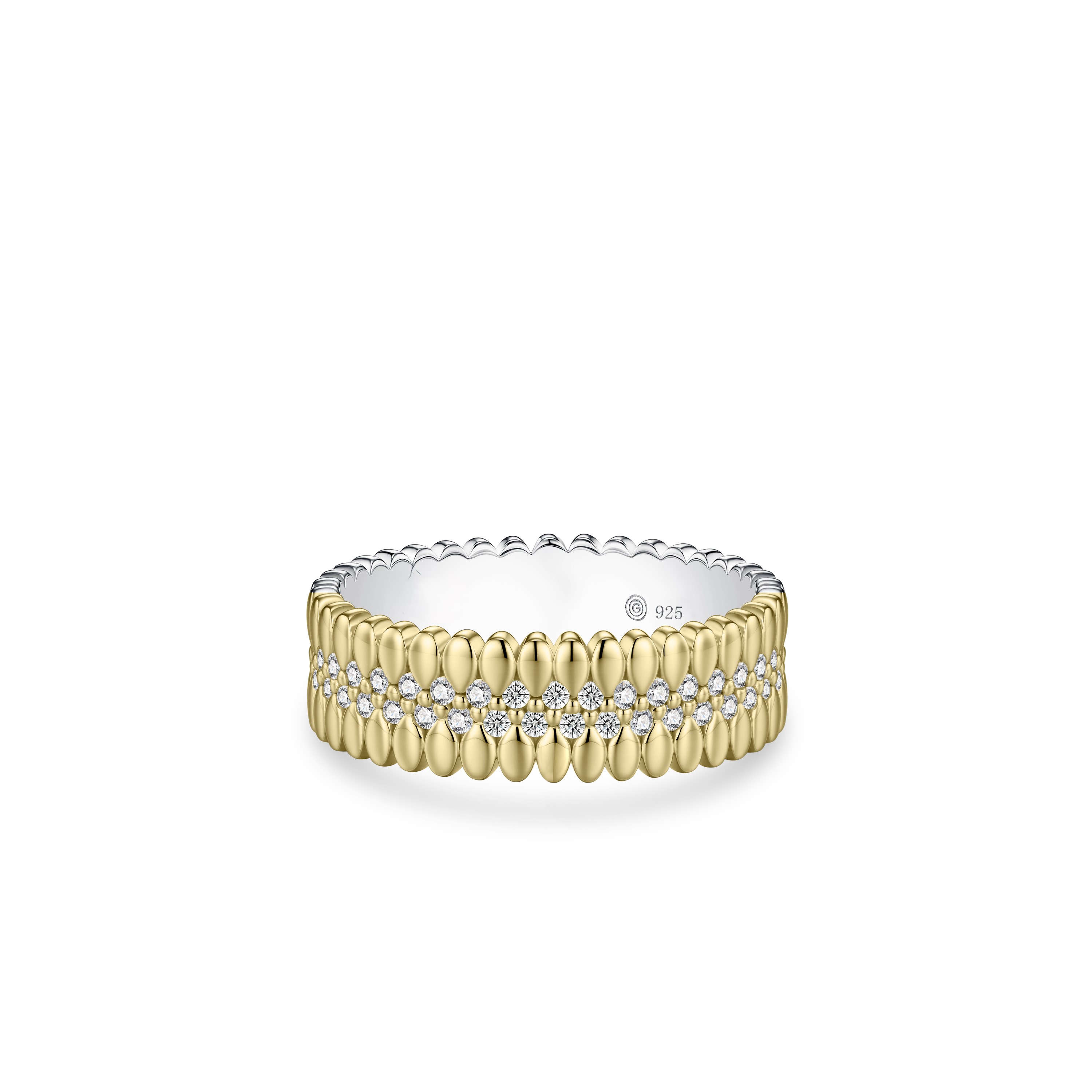 Ring gold plated met Zirkonia - R496Y