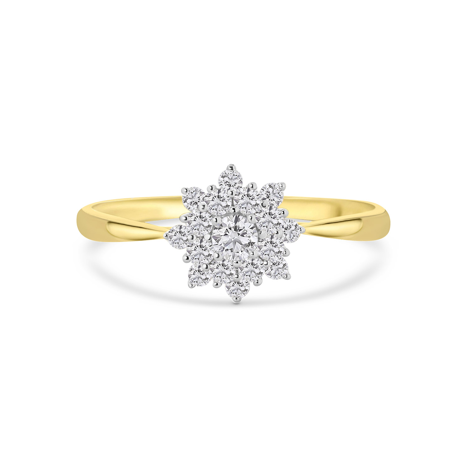 Geelgouden ring met diamant fantasie R092-49355R015-Y-1