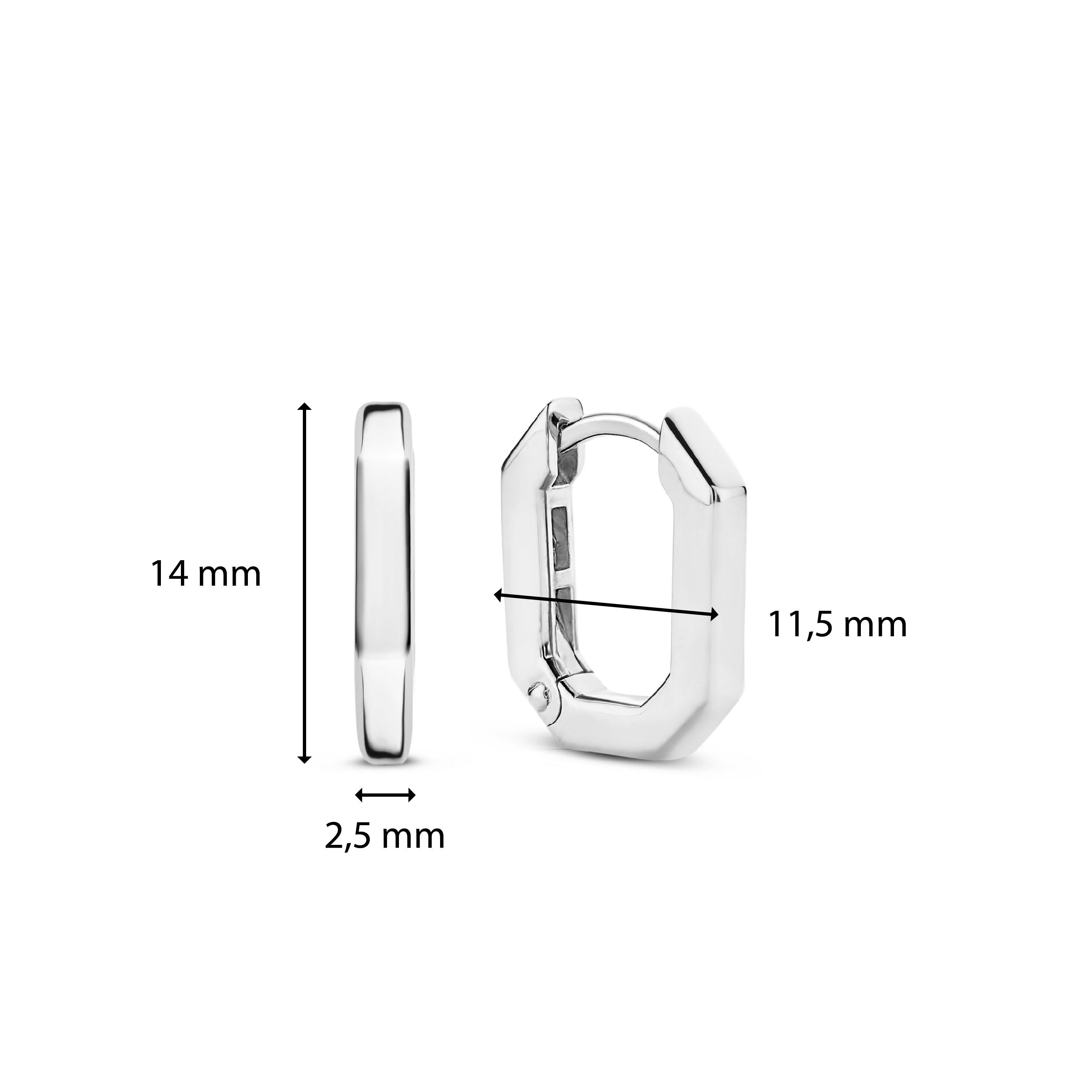 Oorringen van sterling zilver 7929SI Oorringen van sterling zilver 7929SI