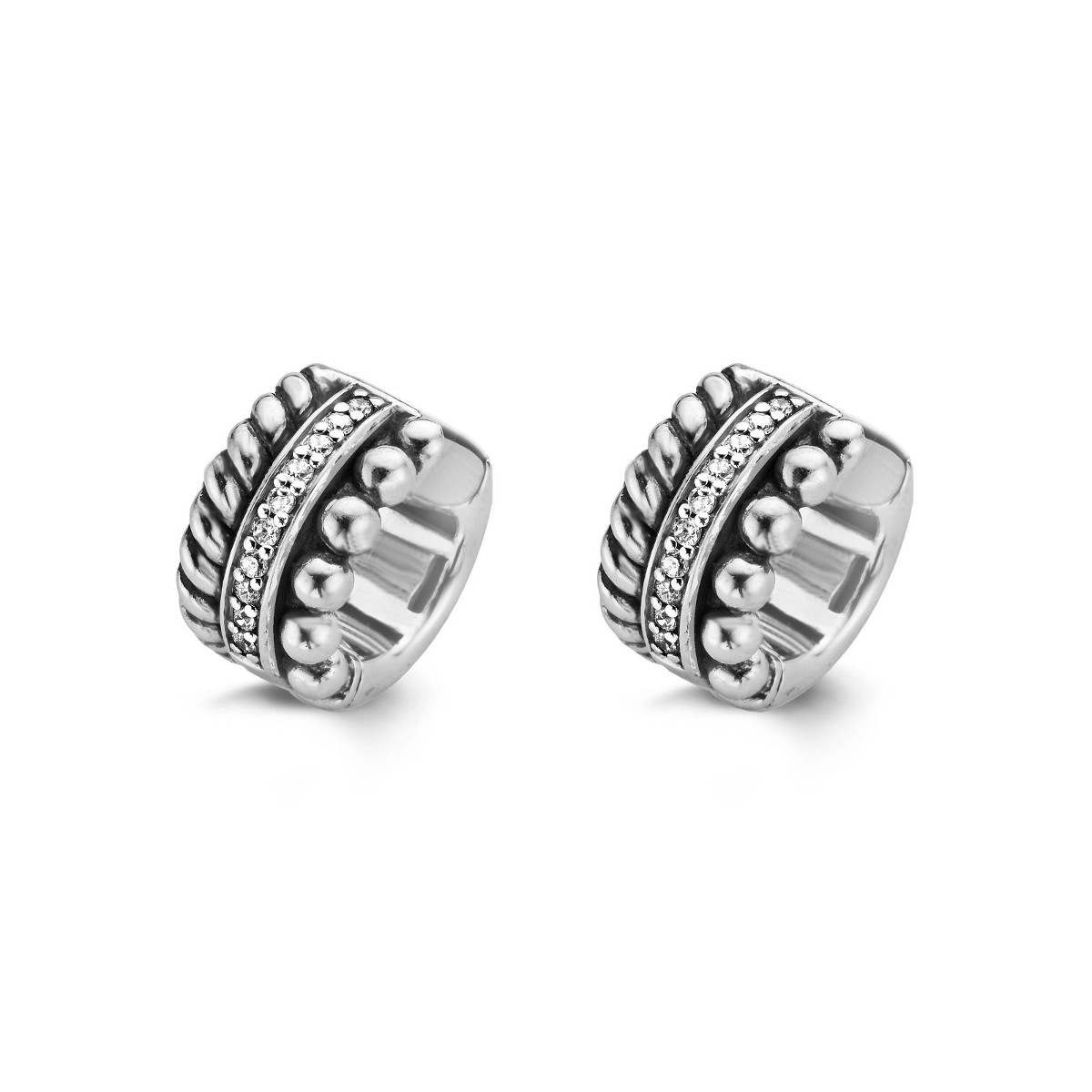 Oorringen sterling zilver met zirkonia - 7604ZI