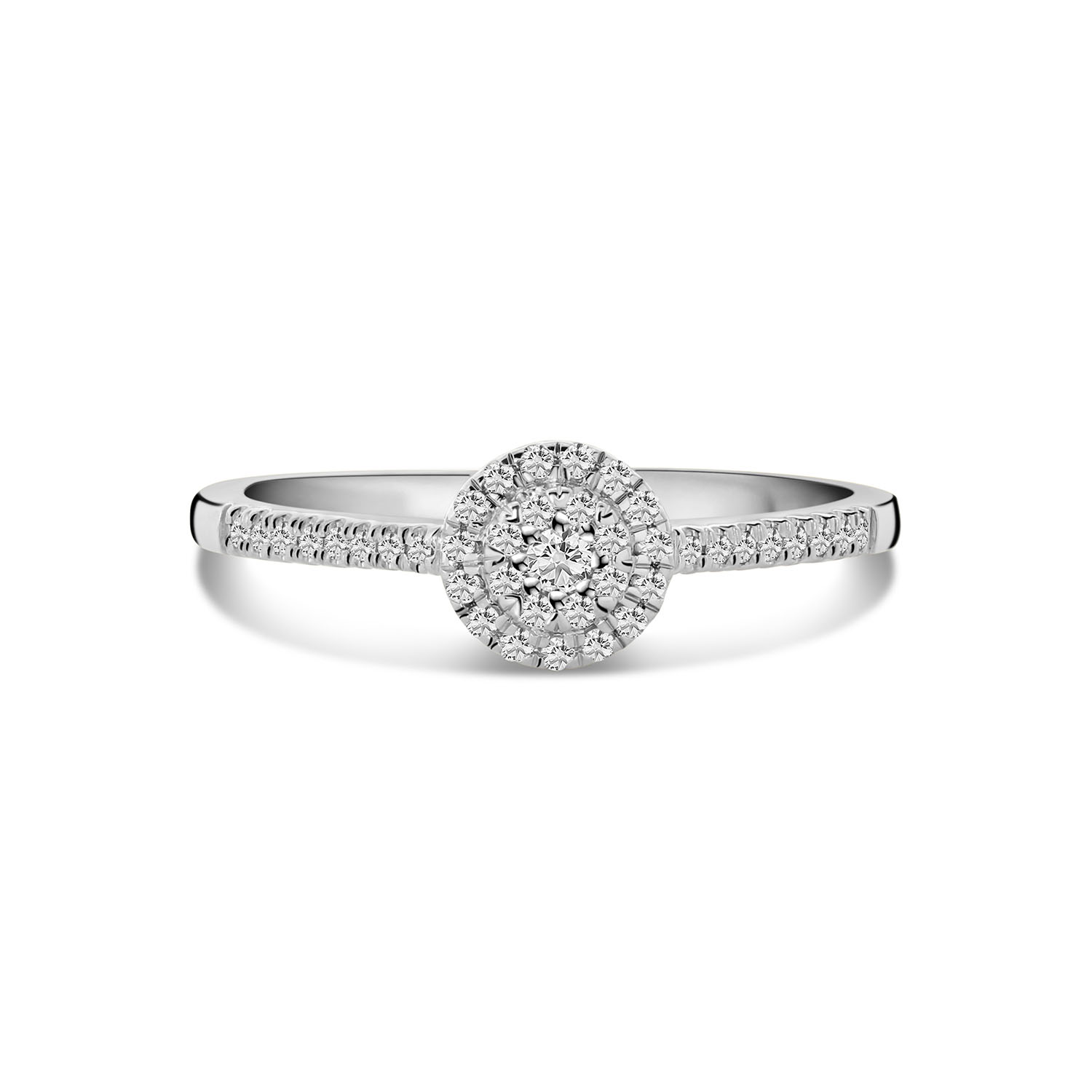 Witgouden ring met lab grown diamanten rond R159-1093907006493-LG-W