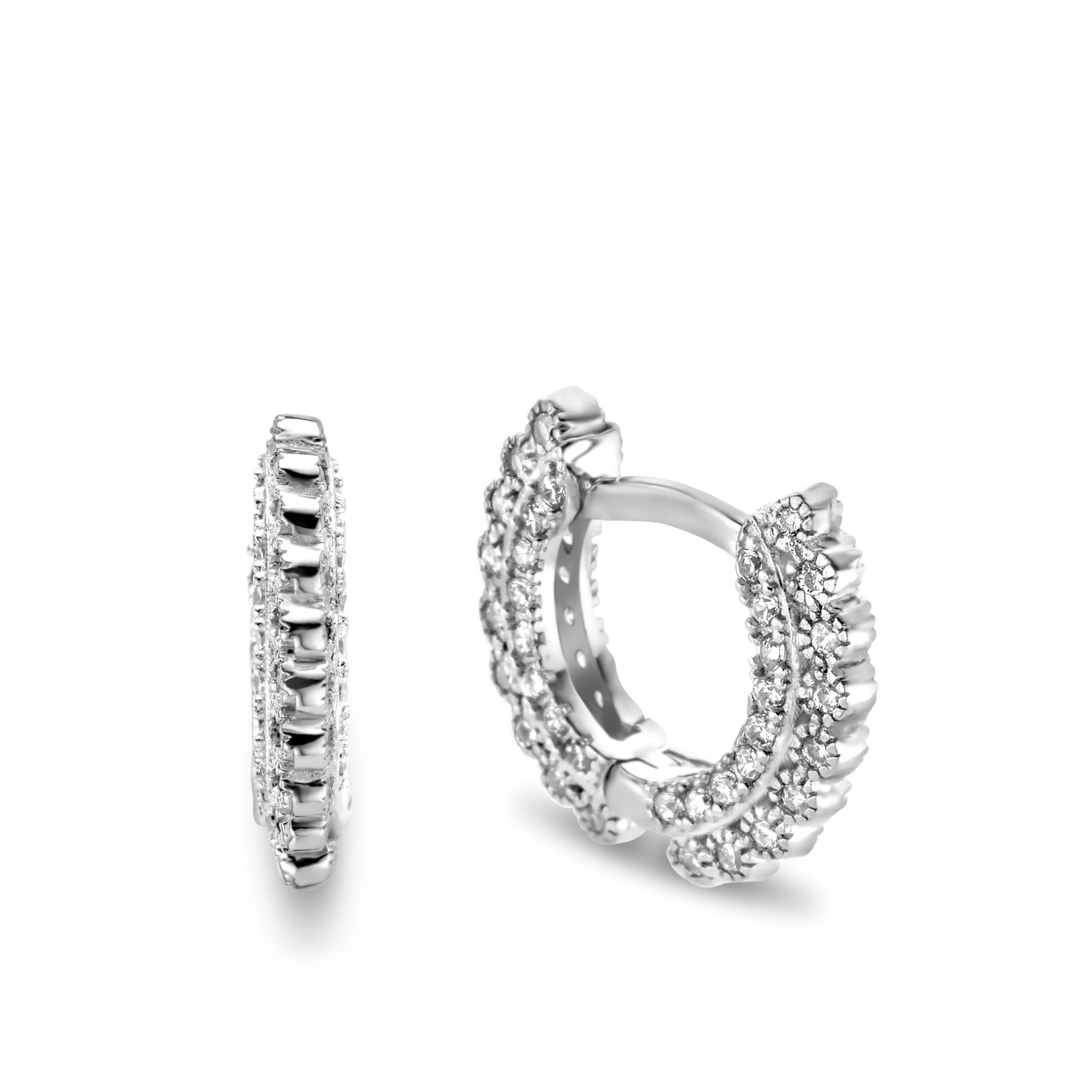 Sterling Zilveren oorringen met zirkonia TCP11905