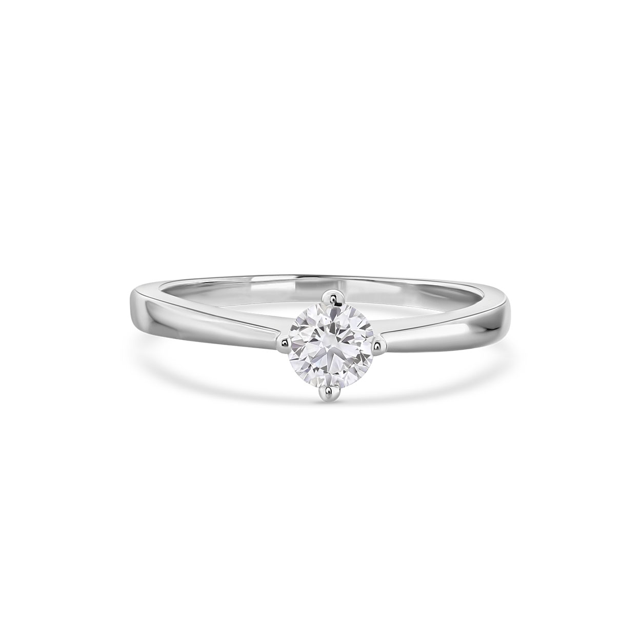 Witgouden solitaire ring met lab grown diamant R138-RG49389-CV-035-W