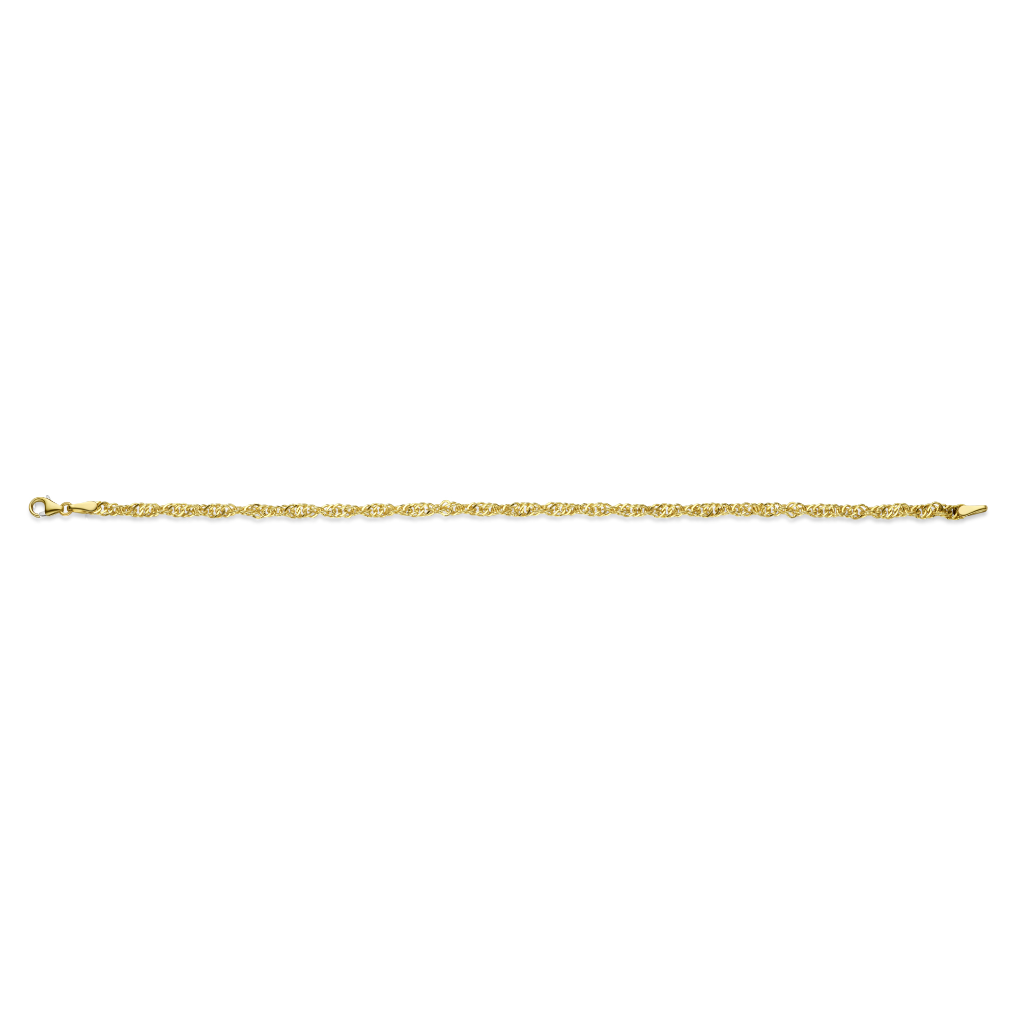 Schakelarmband van goud met zilveren kern 3 mm - 40-SIN0318