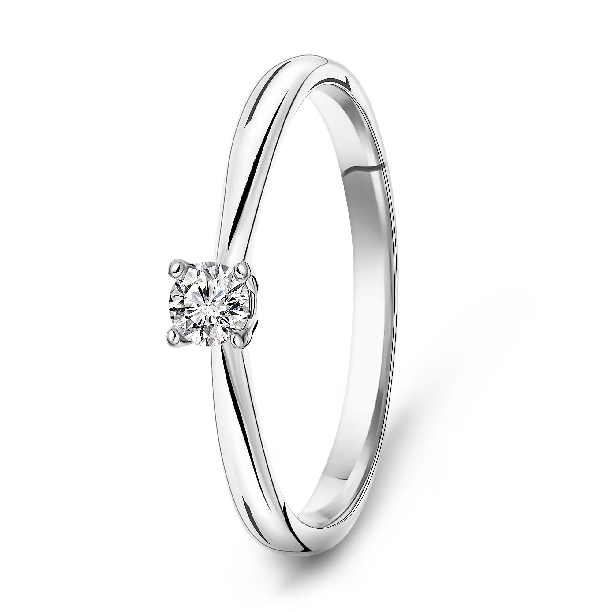 Witgouden diamanten solitair ring 42261721