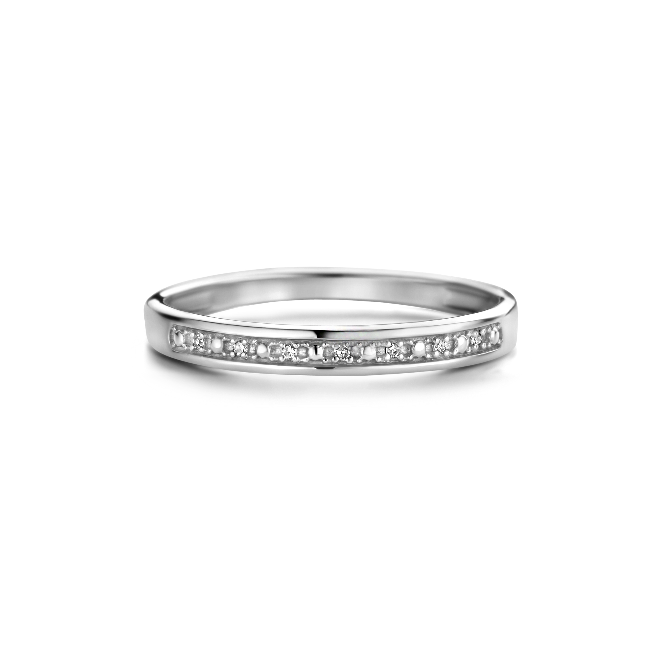 Witgouden ring met diamant R01-BS-001