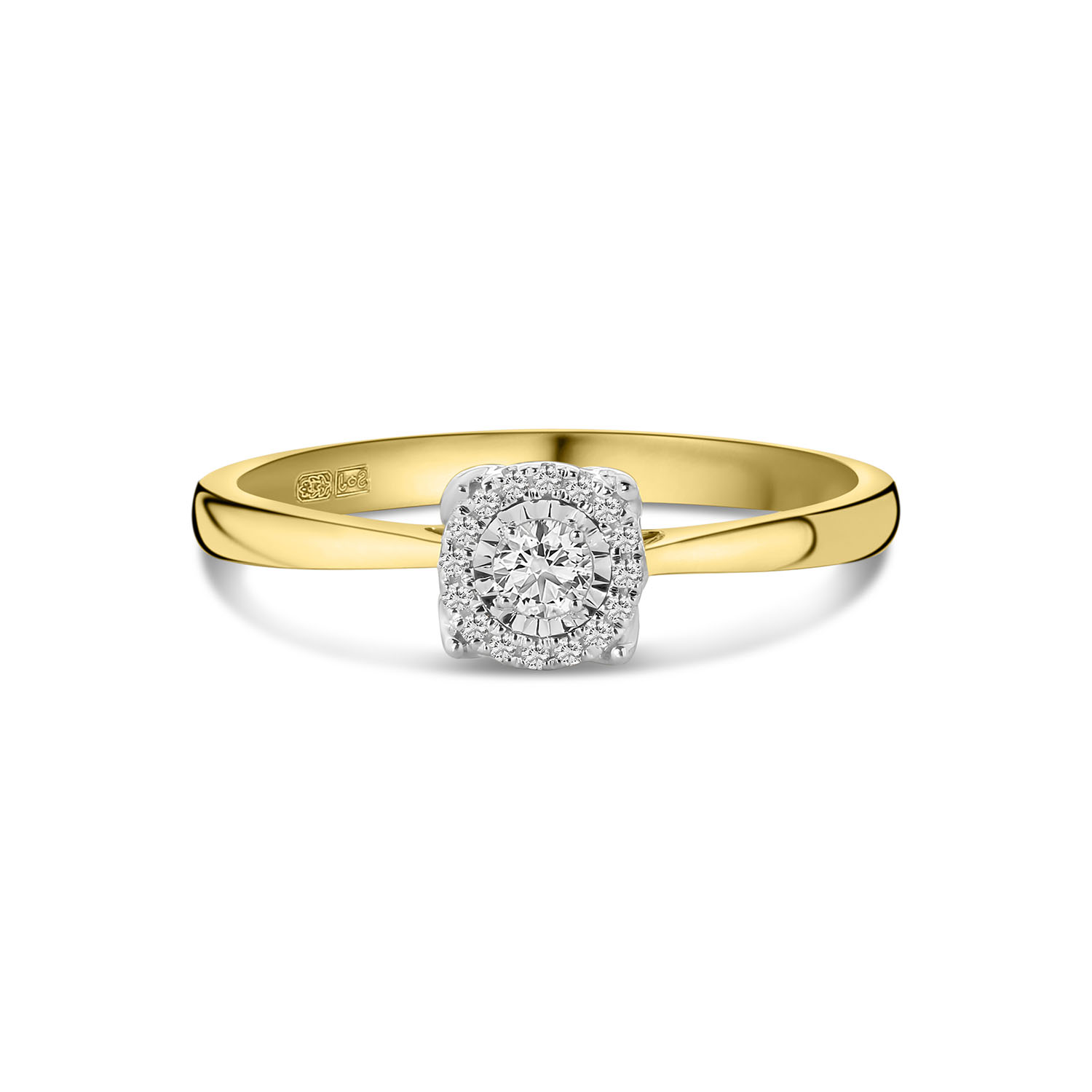 Geelgouden ring met diamanten R404-IGR35406-YW