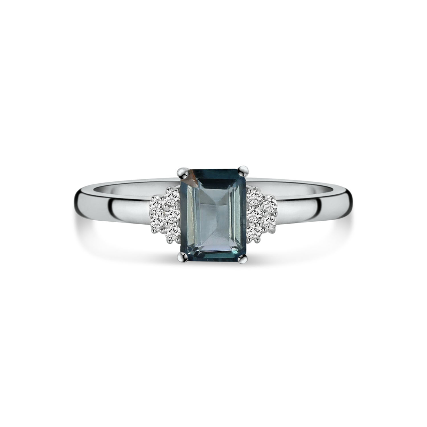 Ring met Topaas en Lab Grown Diamant - R03743B