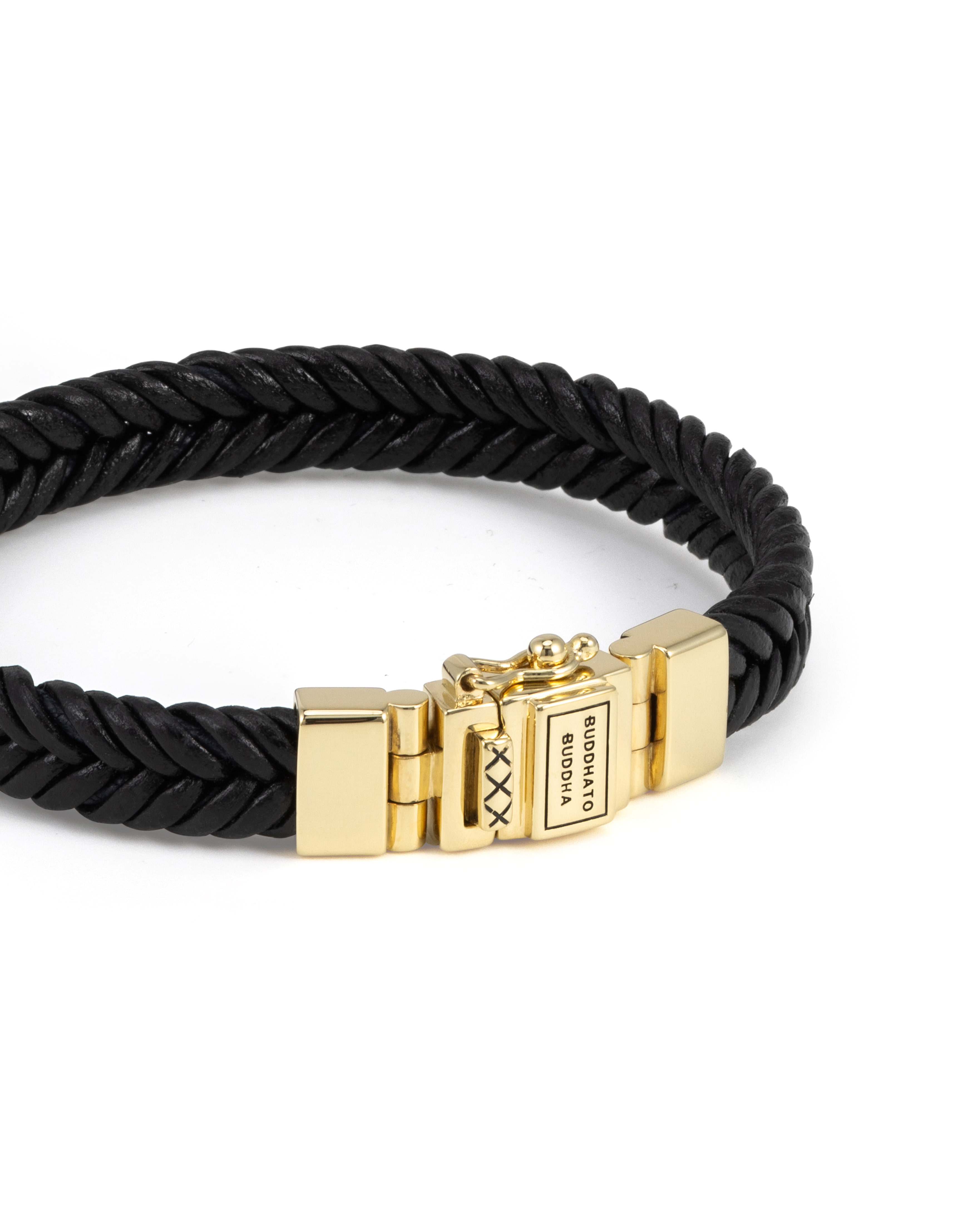 Armband Barbara Leather Black Gold Plated - 138BLGV