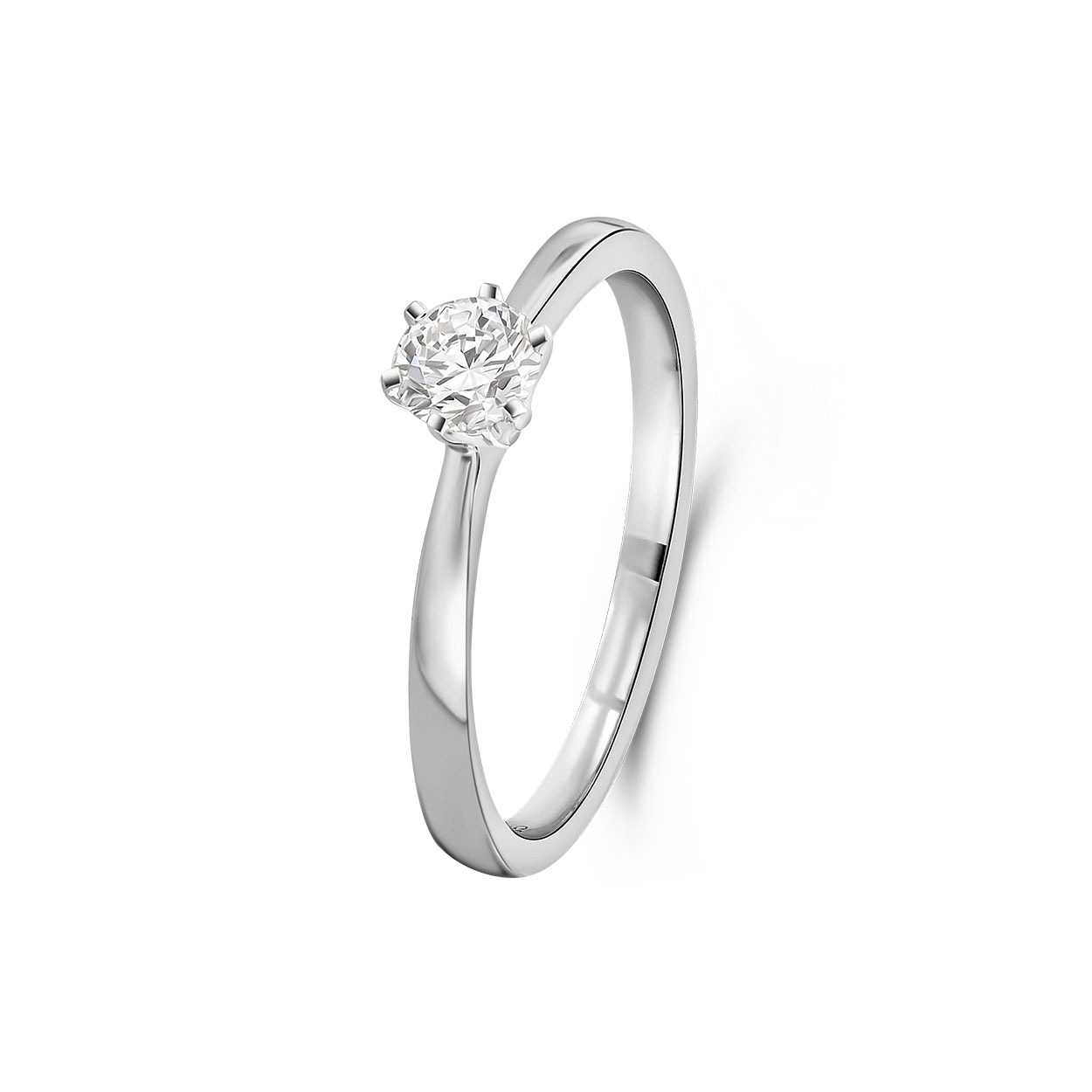 Witgouden solitaire ring met lab grown diamant R138-RG66621-CV-020-W