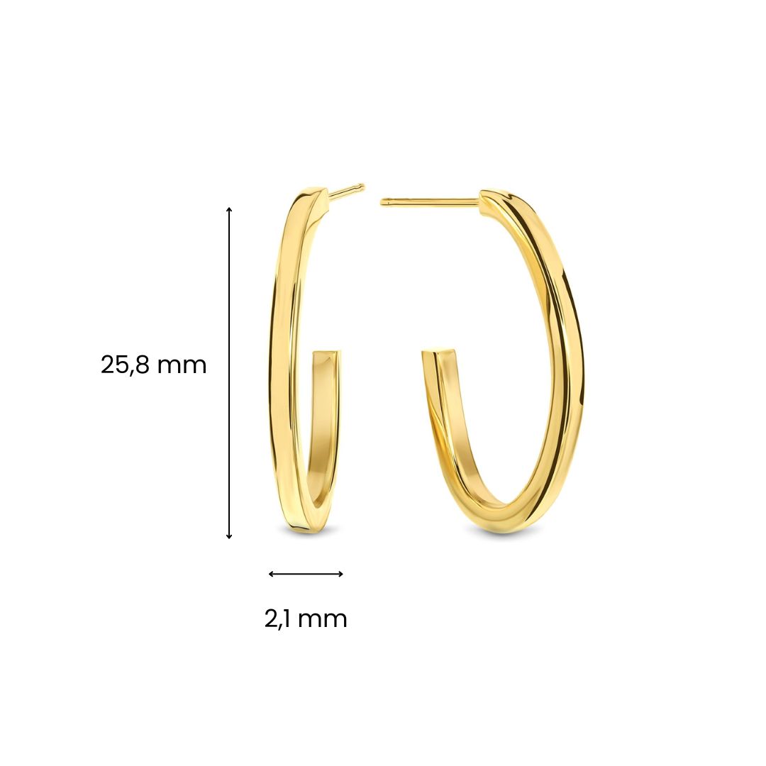 Geelgouden oorringen E122-X3TE10468-Y
