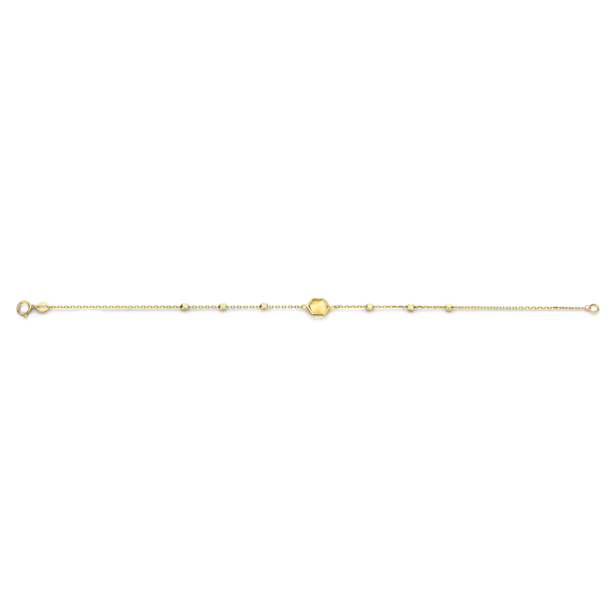 Geelgouden armband met citrien 6B0949