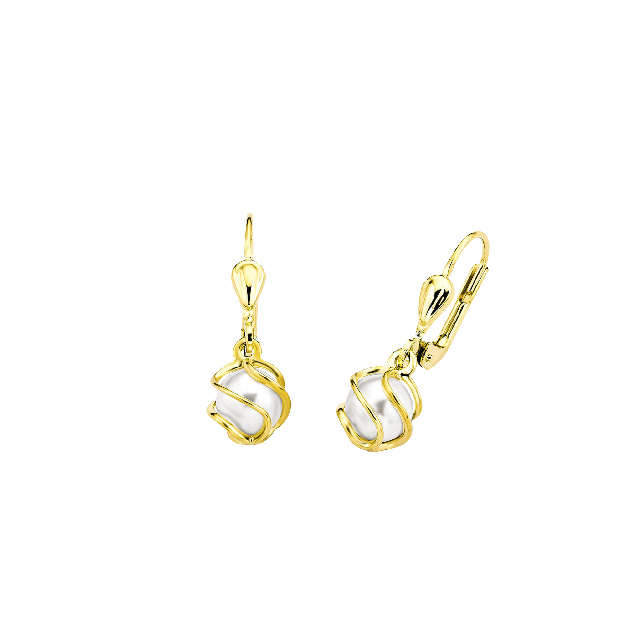 Oorhangers van 9 karaat met parel 2013829