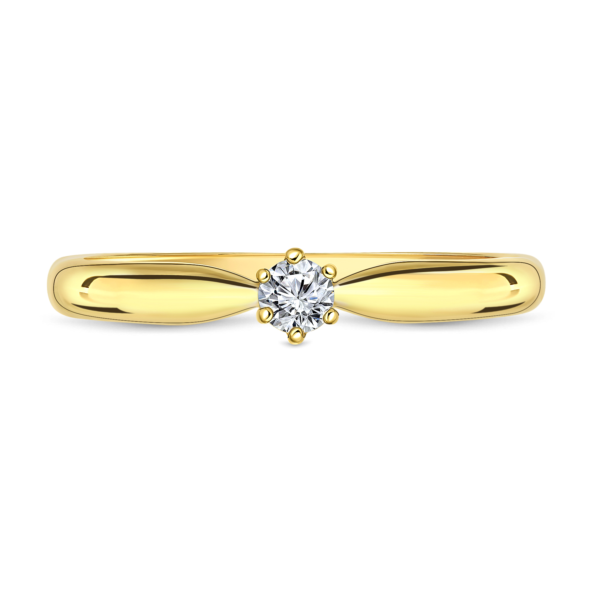 Geelgouden diamanten solitair ring 42144251