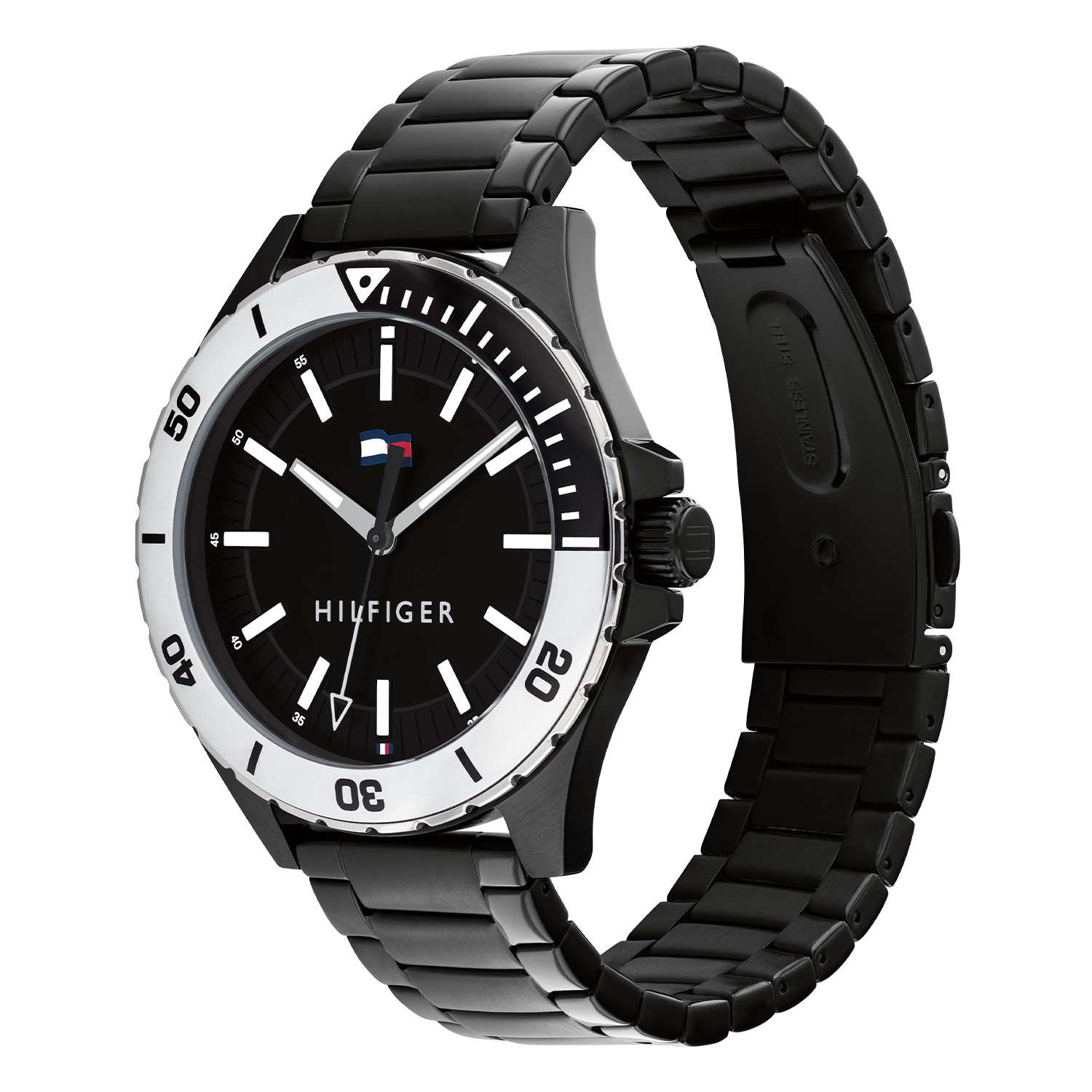 Heren Horloge Staal Zwart 43mm