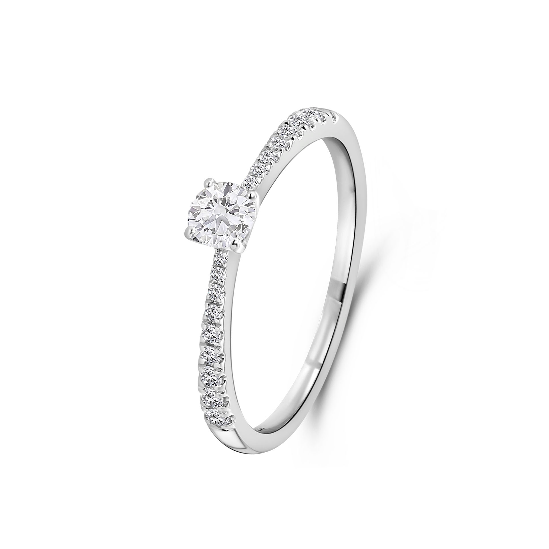 Witgouden ring met lab grown diamant R138-RG84029-CV-025-W