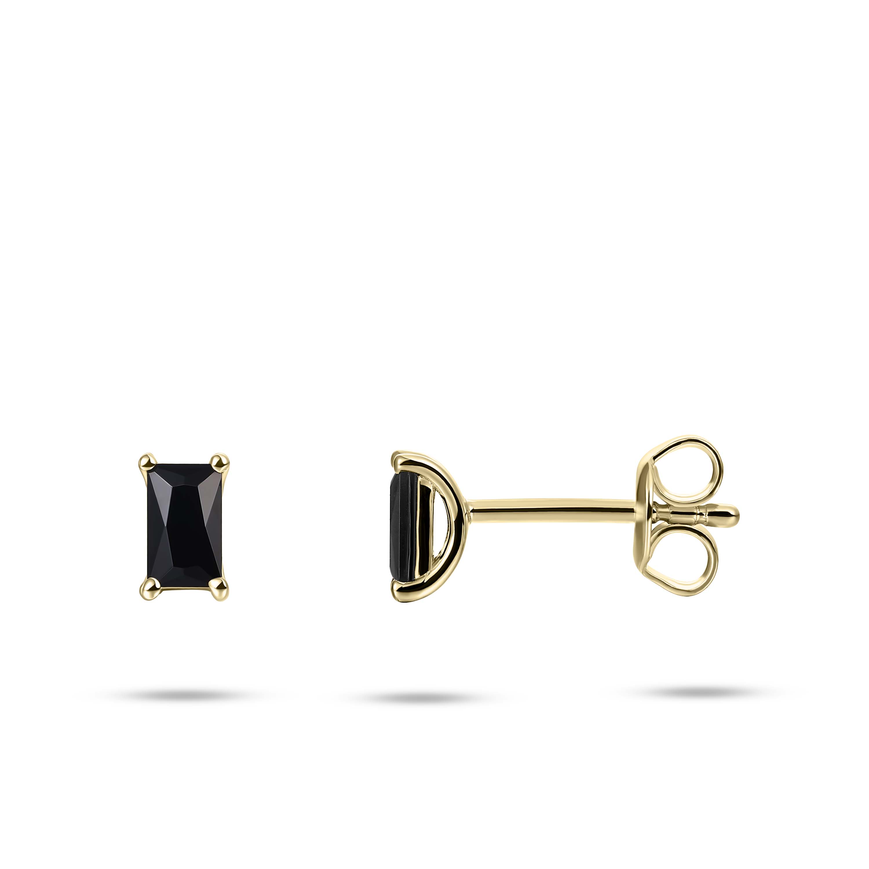 gold plated oorknoppen met zirkonia E1046YZ