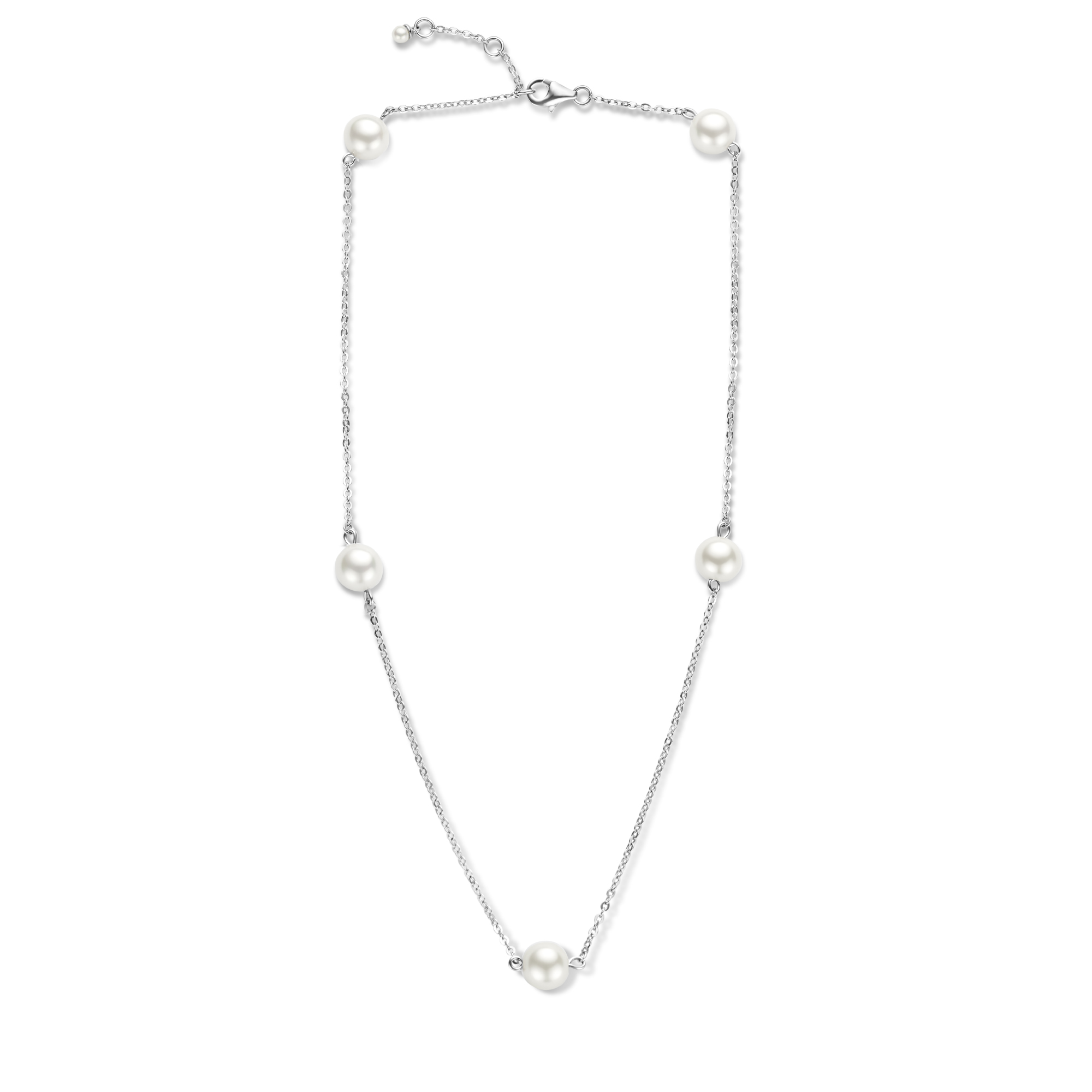 Ketting sterling zilver met parels - SPN19155
