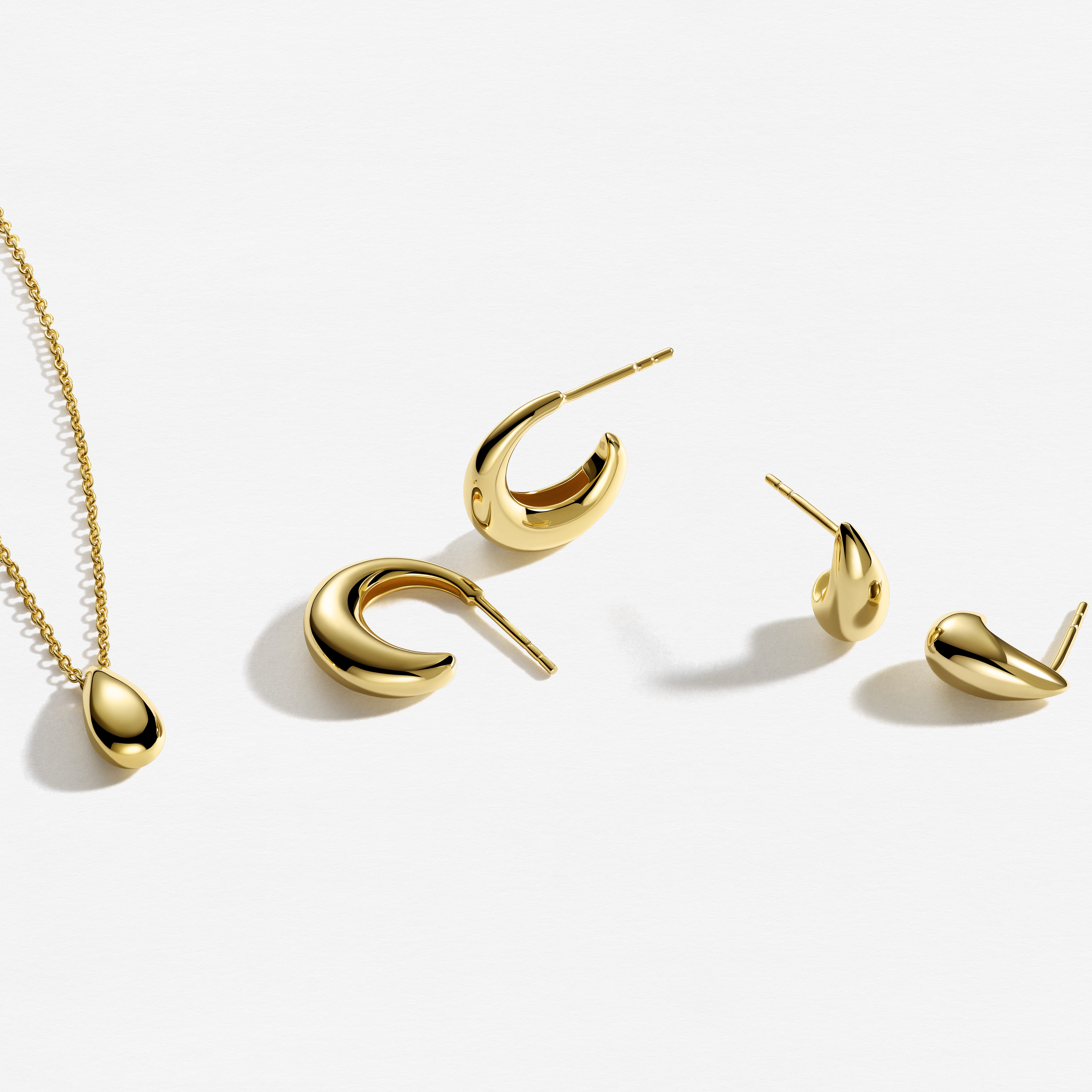 Oorringen Gocciolina Piccolo gold plated - SJ-E2720-YG Oorringen Gocciolina Piccolo gold plated - SJ-E2720-YG