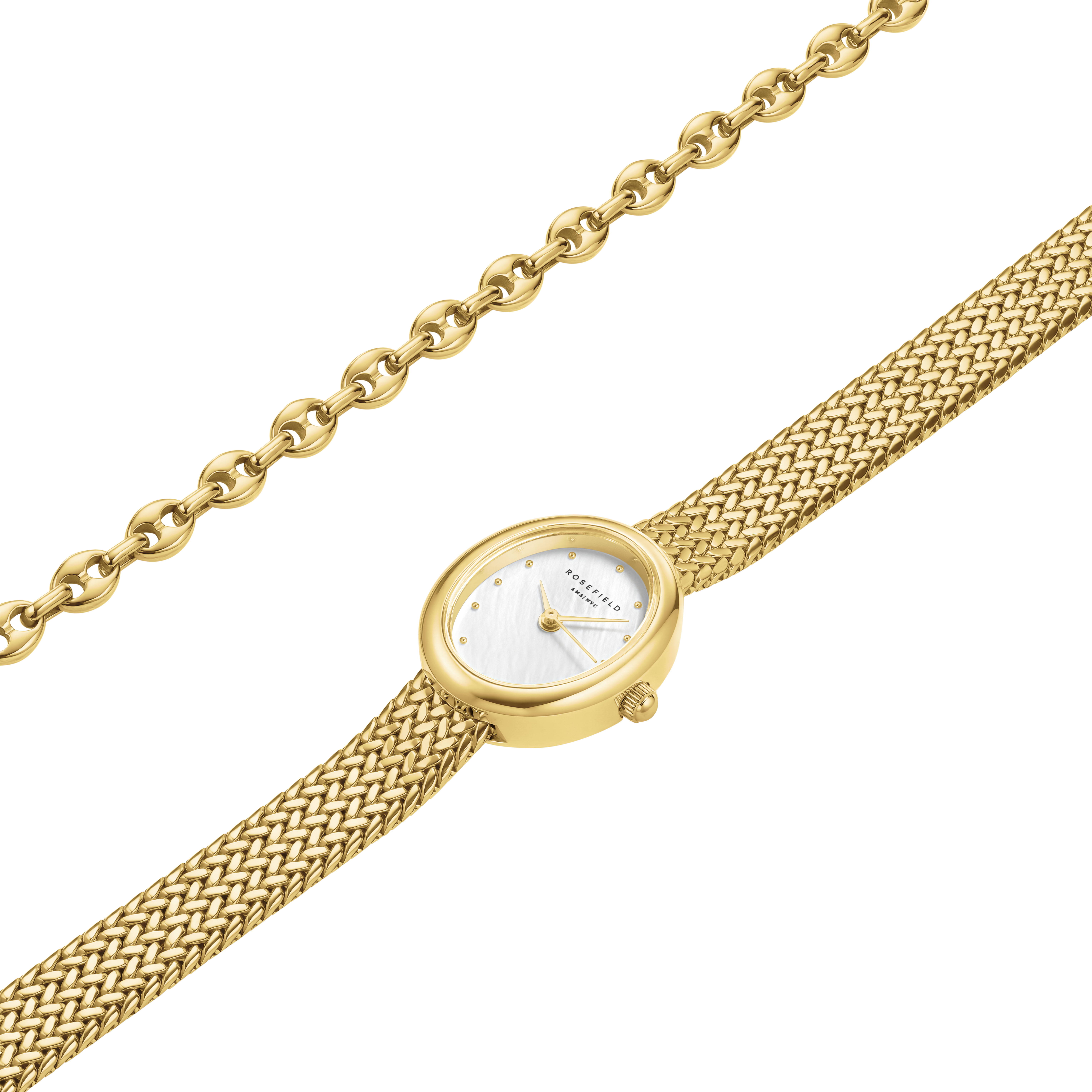 Dameshorloge giftset Mini Oval Gold - MOGCB-X289