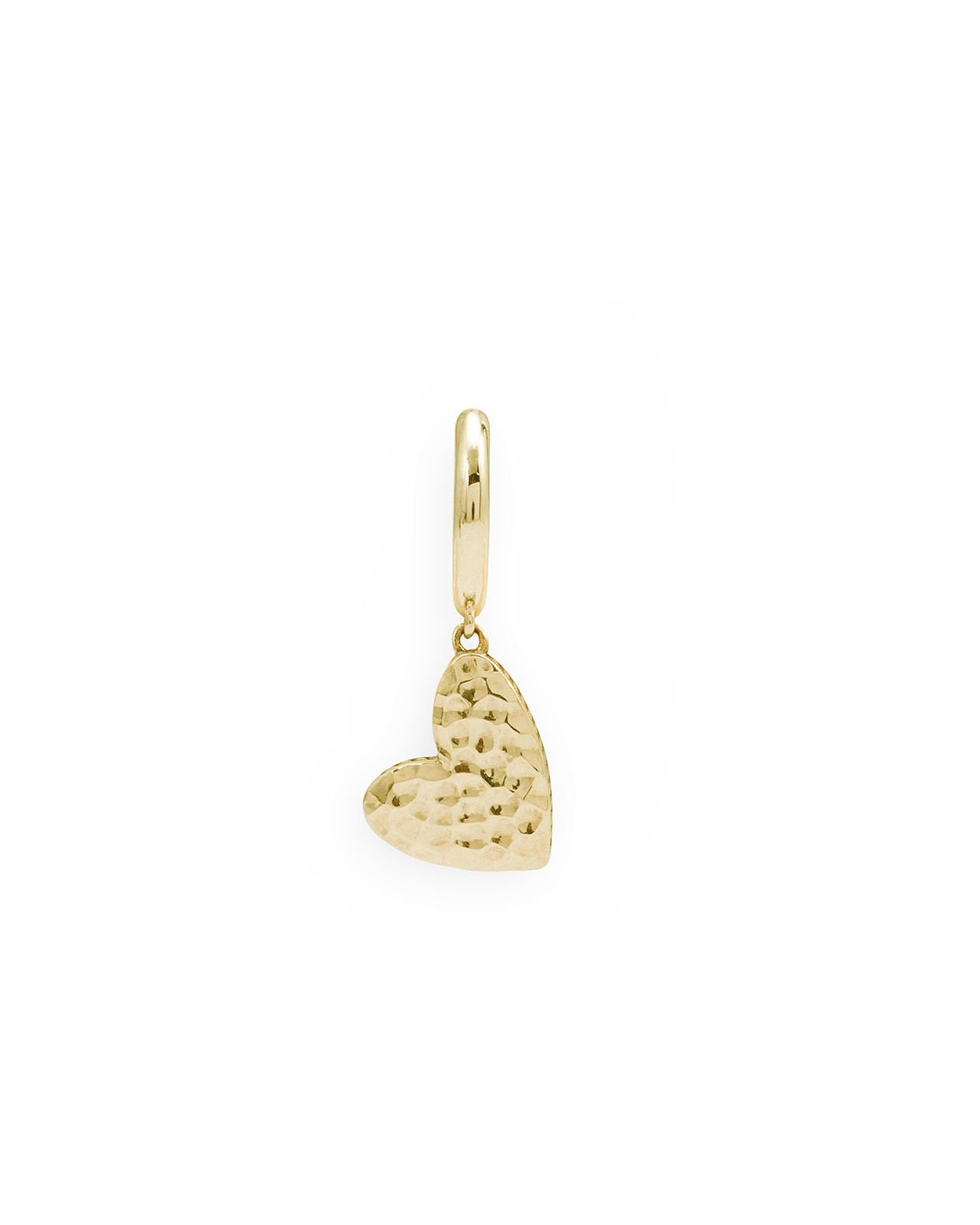 Oorring Heart enkel stuk gold plated - 916GV ONE
