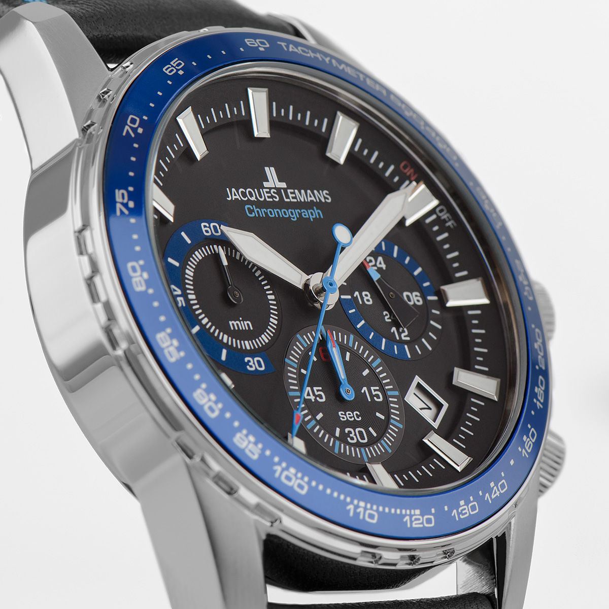 Herenhorloge Liverpool Chronograph Leather Blue - 1-2099B-1