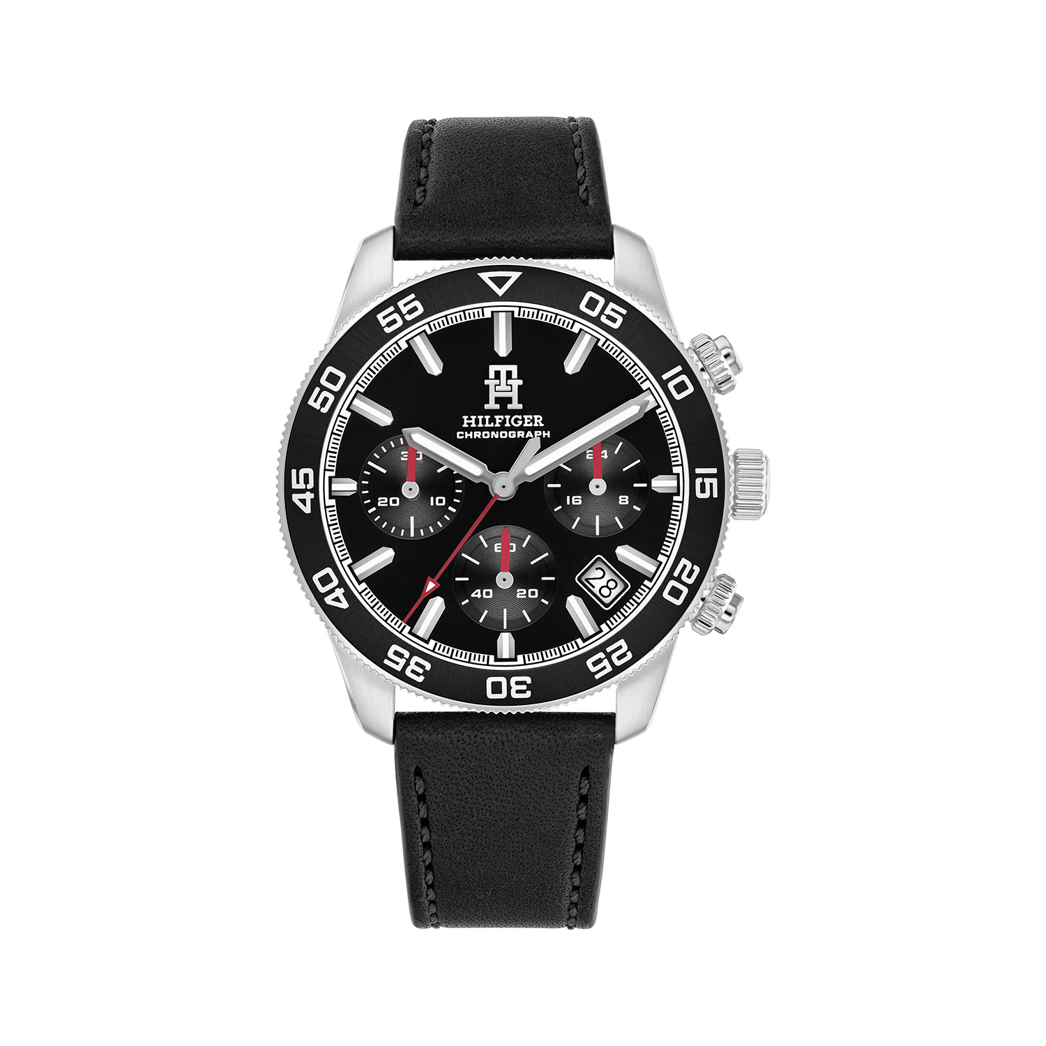 Herenhorloge TH85 Chronograaf Leer/Zwart - TH1792162