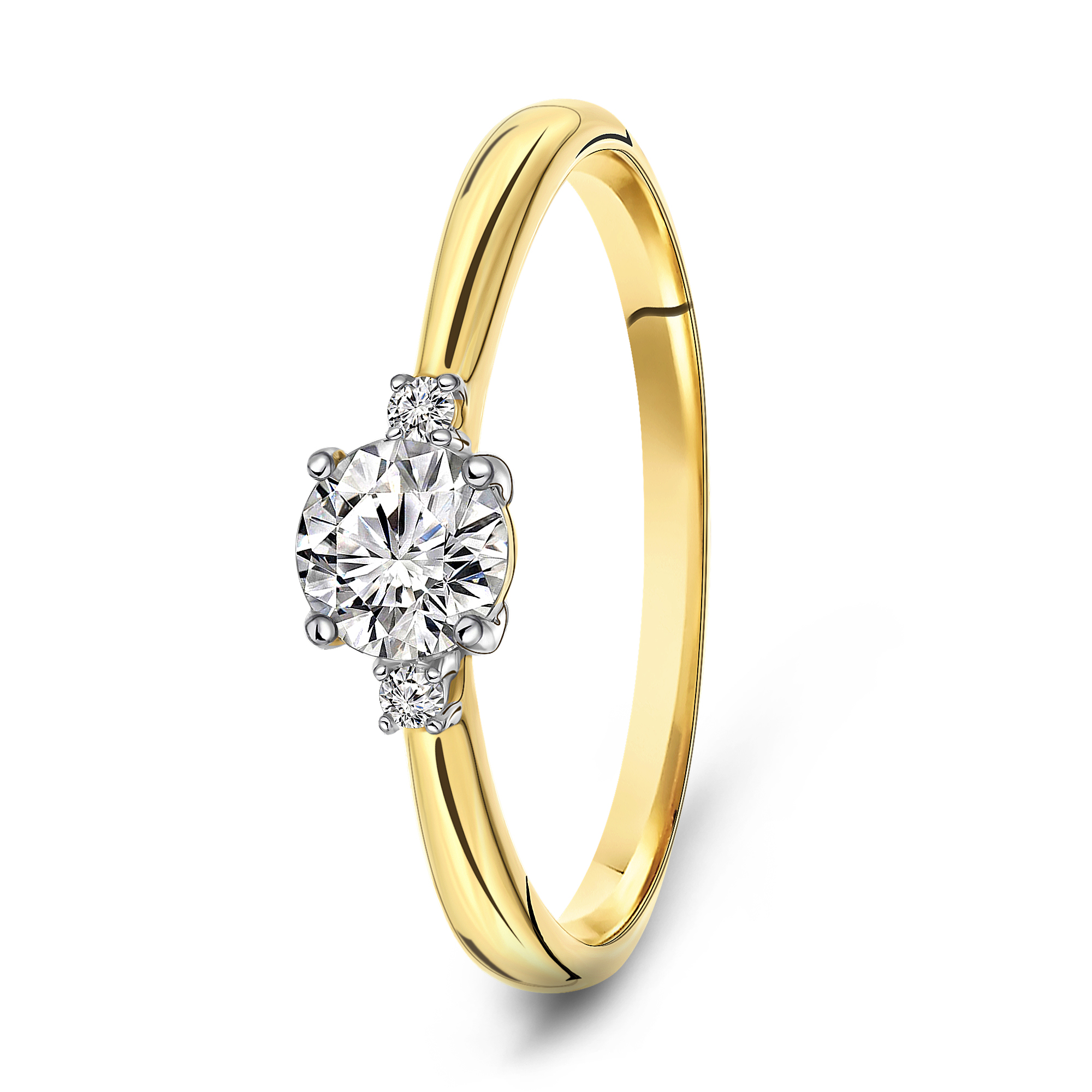 Geelgouden ring met zirkonia 59588Z-Y