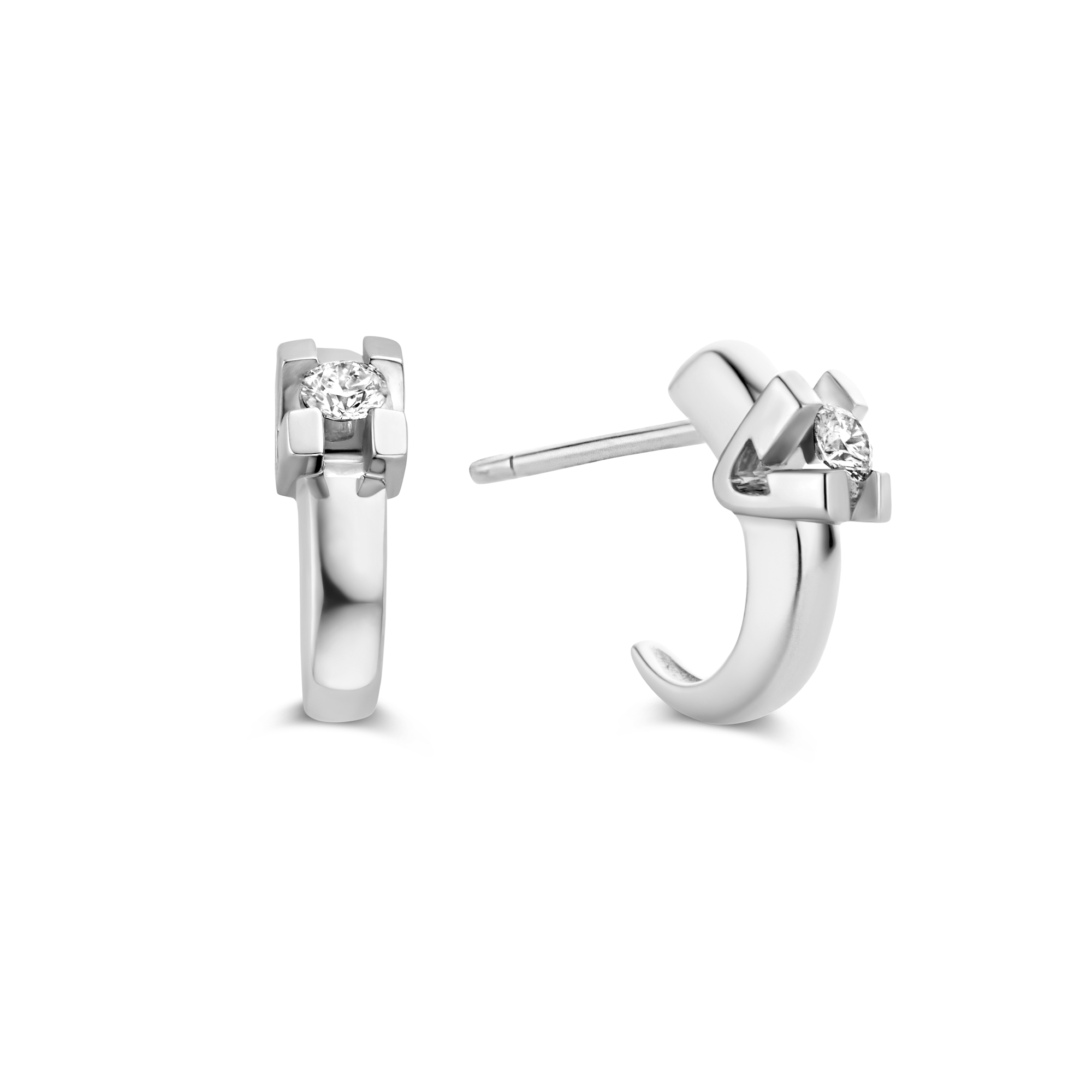 Witgouden diamant oorknoppen 74.922.1003