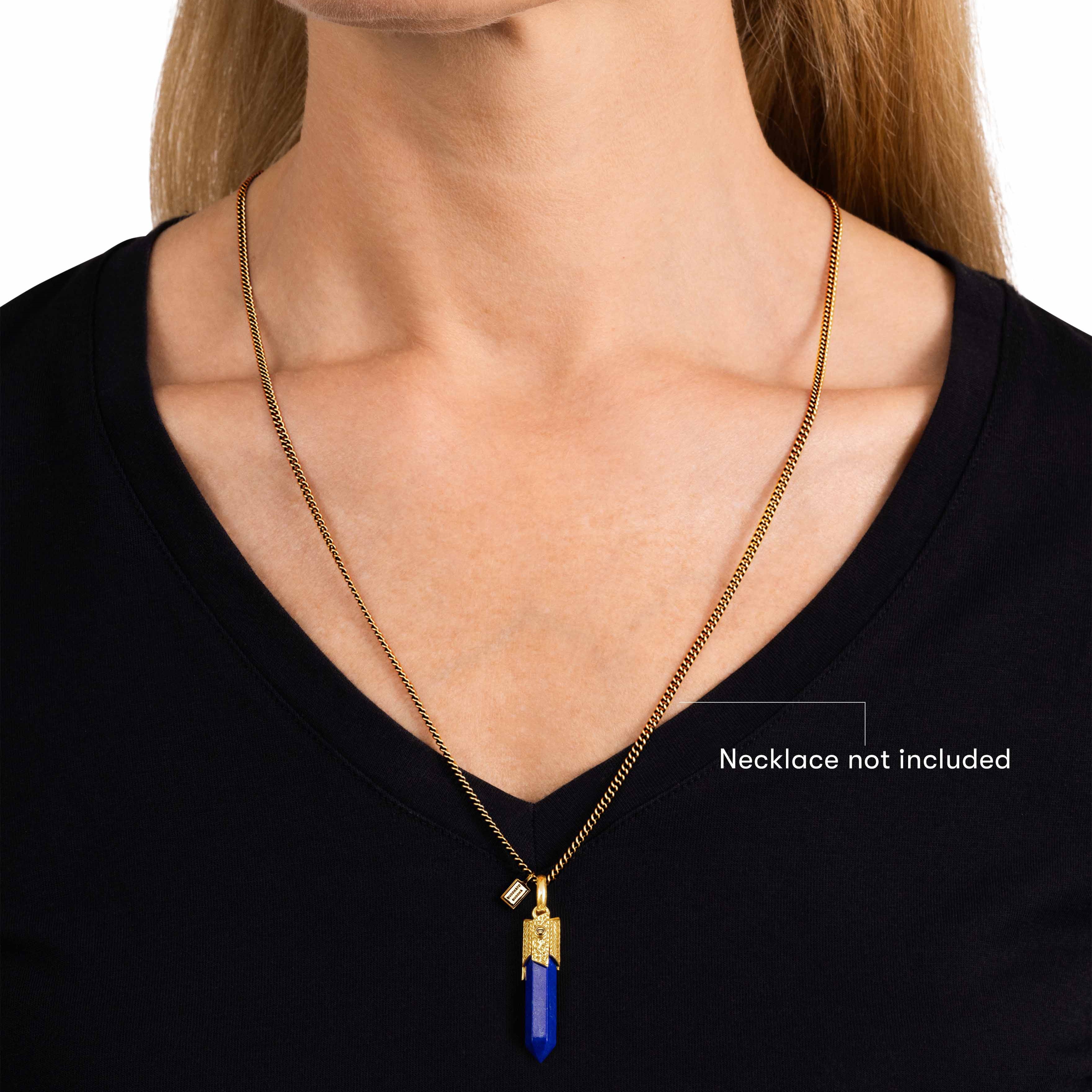 Hanger Edelsteen Gold Plated Lapis Lazuli - 701LLGV