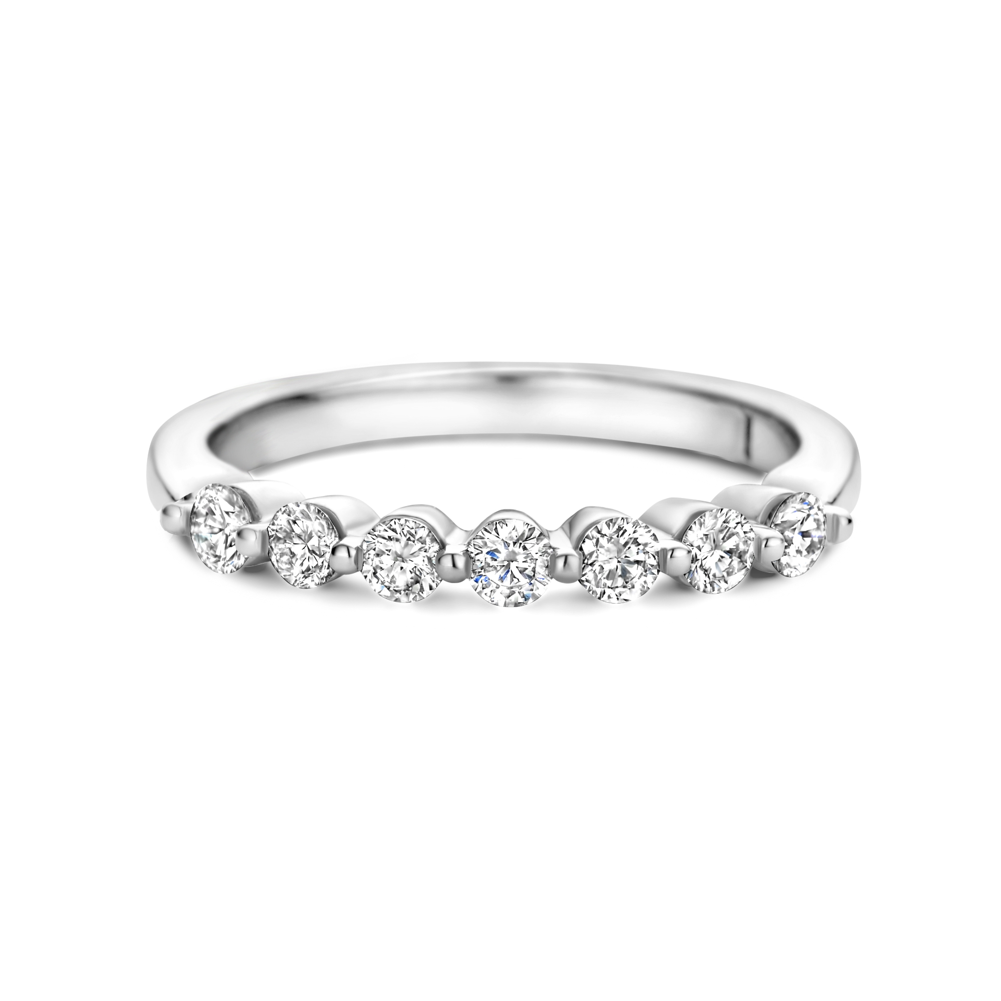 Witgouden ring met lab grown diamant R01-MLN446-035