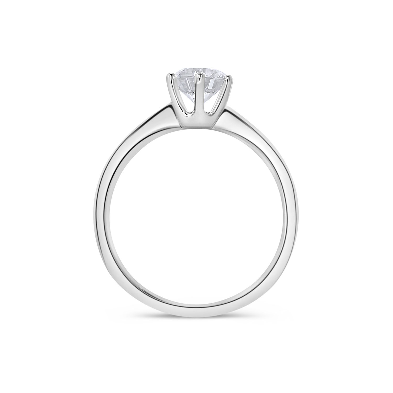 Witgouden ring solitair met lab grown diamant 0.96 ct.  R159-R24KA0558A-LG-100-W