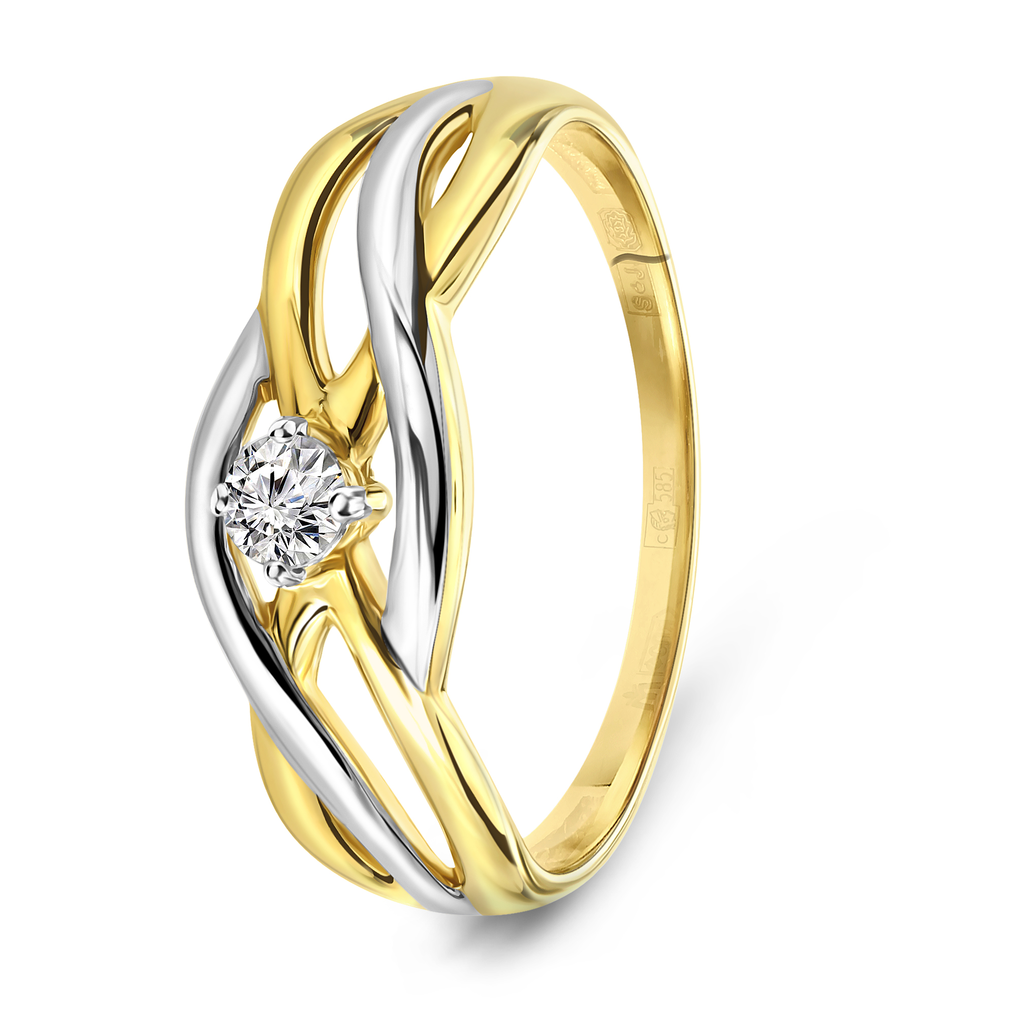 Gouden ring met zirkonia 59873-Z-Y