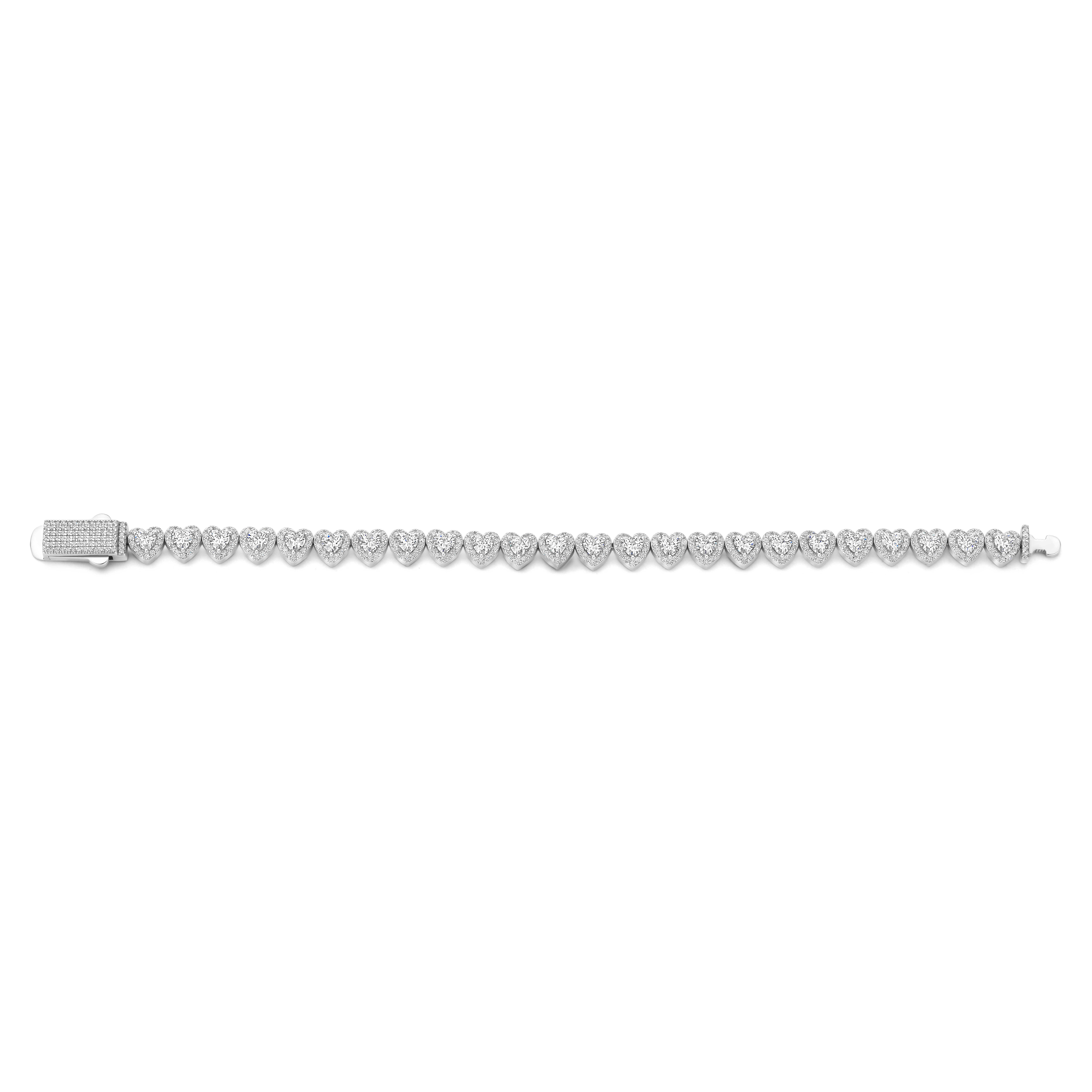 Tennisarmband Hartjes sterling zilver met Zirkonia - FS381-020/R