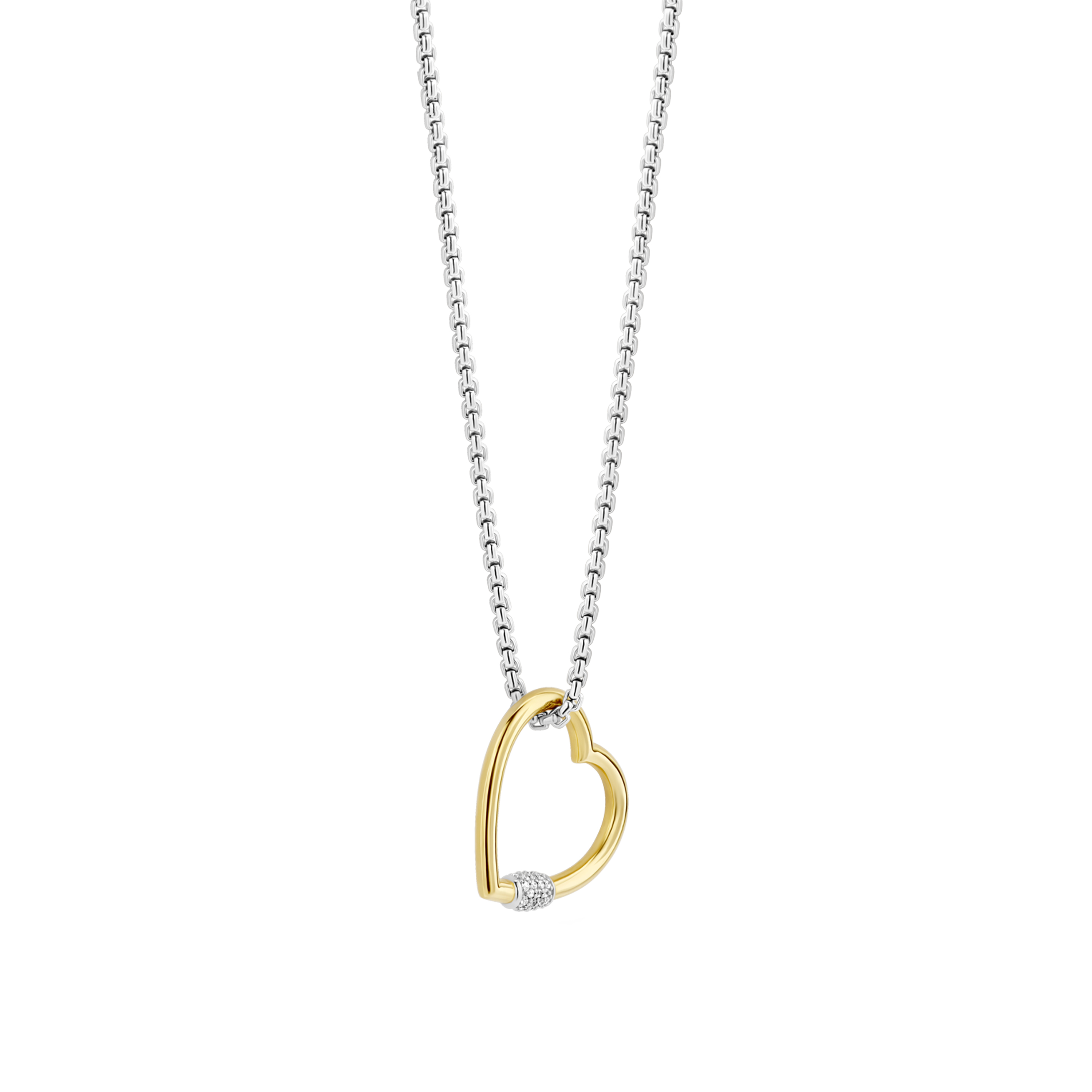 Ketting van gold plated  met hart detail 34022SY/60