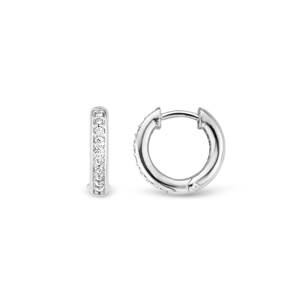 Oorringen sterling zilver met zirkonia - 7706ZI