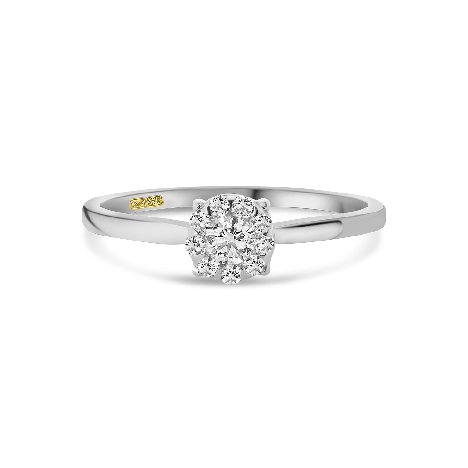Witgouden ring met lab grown diamanten R480-RR010309ADI-LG-W